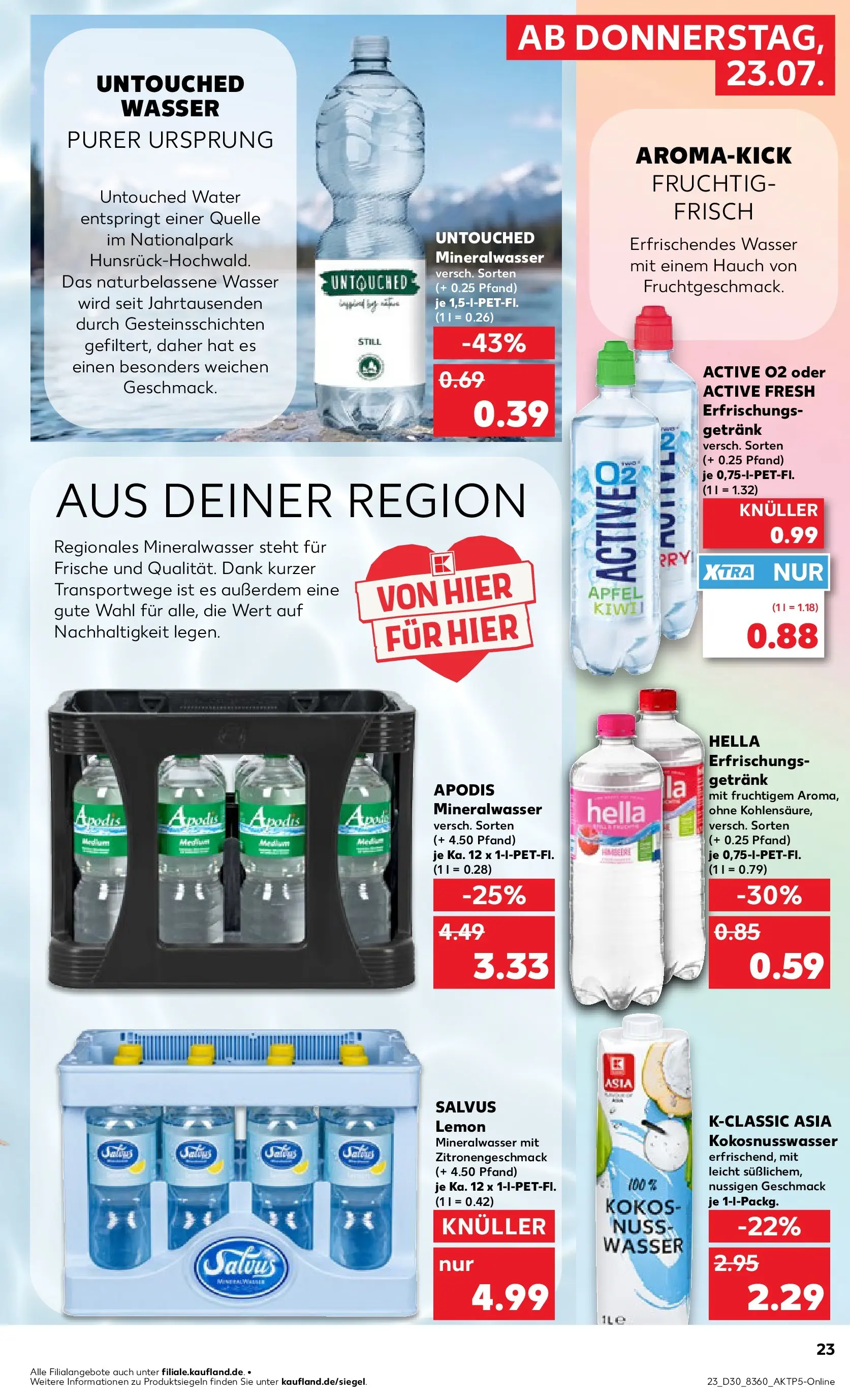 Prospekt Kaufland ab 20.07.2026 ยป Angebote und Werbung Online | Seite: 32 | Produkte: รpfel, Mineralwasser, Wasser, Hella Prospekt Kaufland ab 20.07.2026 ยป Angebote Online zum Blรคttern | Seite: 32 | Produkte: รpfel, Mineralwasser, Wasser, Hella