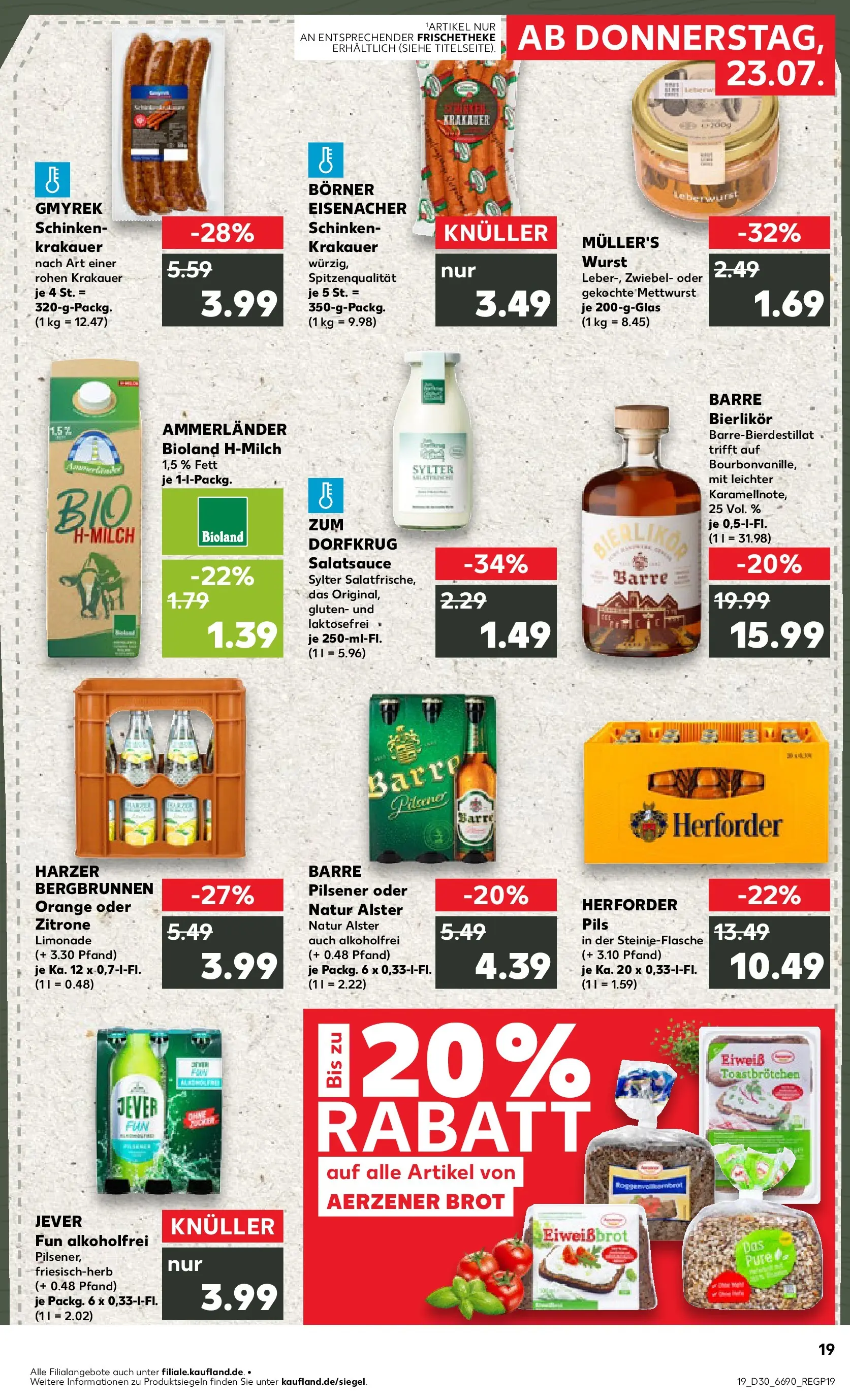 Prospekt Kaufland ab 20.07.2026 ยป Angebote und Werbung Online | Seite: 28 | Produkte: Limonade, Wurst, Brot, Schinken Prospekt Kaufland ab 20.07.2026 ยป Angebote Online zum Blรคttern | Seite: 28 | Produkte: Limonade, Wurst, Brot, Schinken