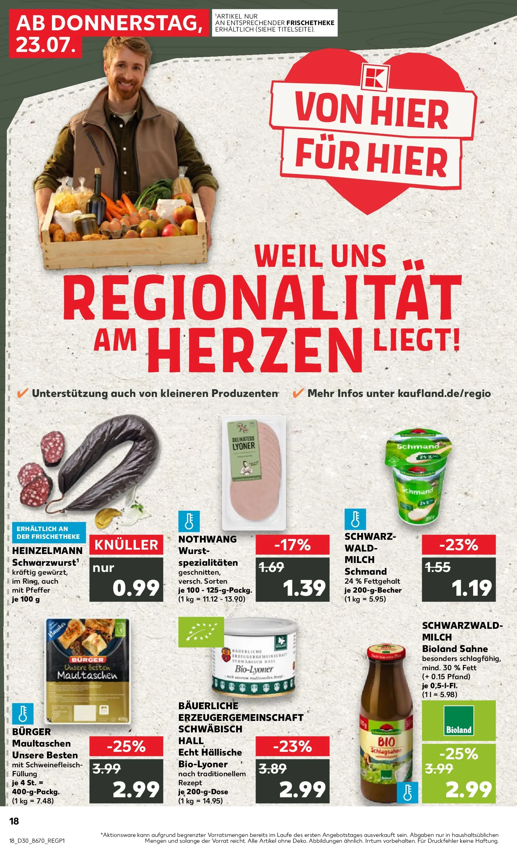 Prospekt Kaufland ab 20.07.2026 ยป Angebote und Werbung Online | Seite: 27 | Produkte: Milch, Burger, Pfeffer, Schweinefleisch Prospekt Kaufland ab 20.07.2026 ยป Angebote Online zum Blรคttern | Seite: 27 | Produkte: Milch, Burger, Pfeffer, Schweinefleisch