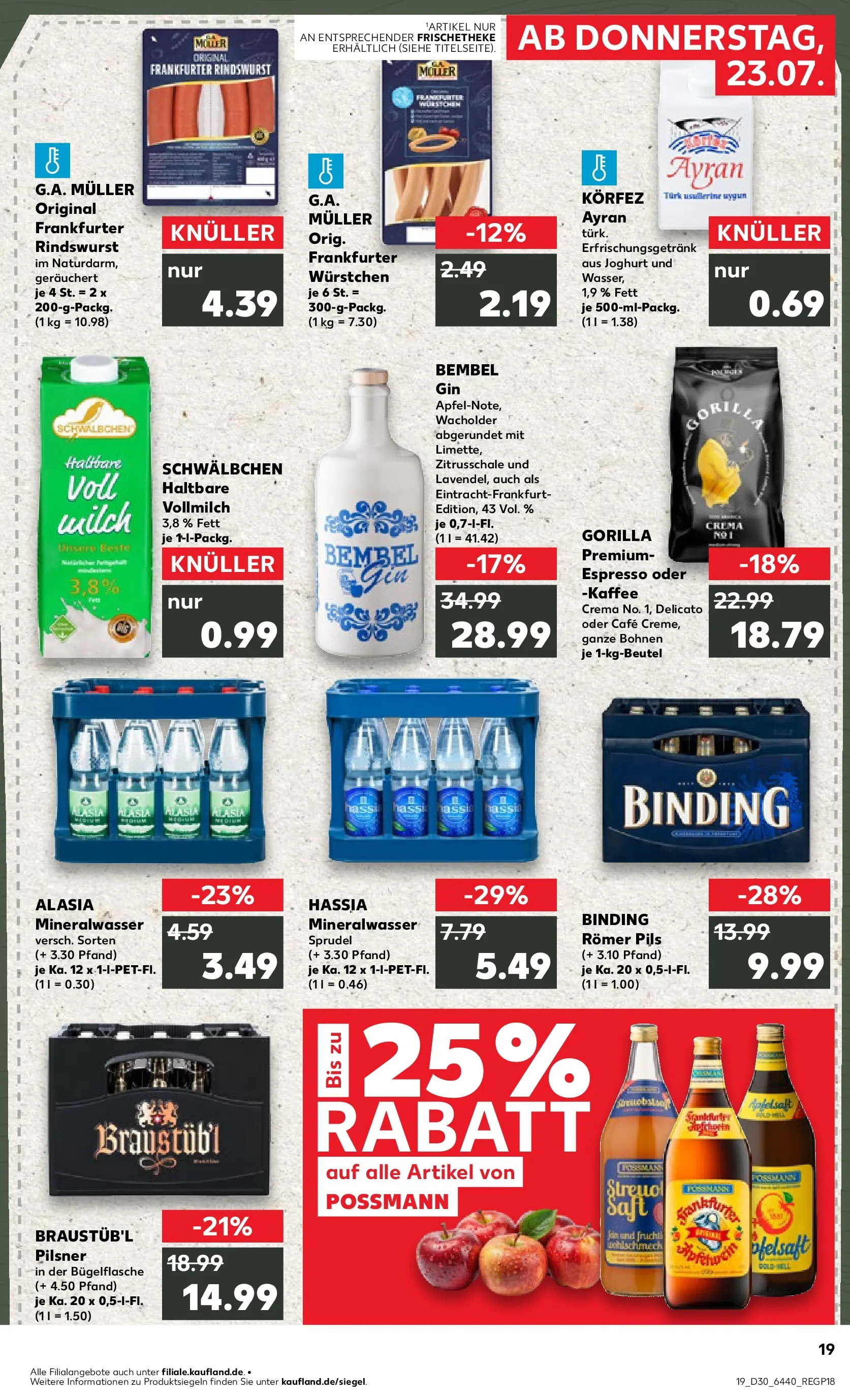 Prospekt Kaufland ab 20.07.2026 ยป Angebote und Werbung Online | Seite: 28 | Produkte: Joghurt, Pils, Mineralwasser, Saft Prospekt Kaufland ab 20.07.2026 ยป Angebote Online zum Blรคttern | Seite: 28 | Produkte: Joghurt, Pils, Mineralwasser, Saft