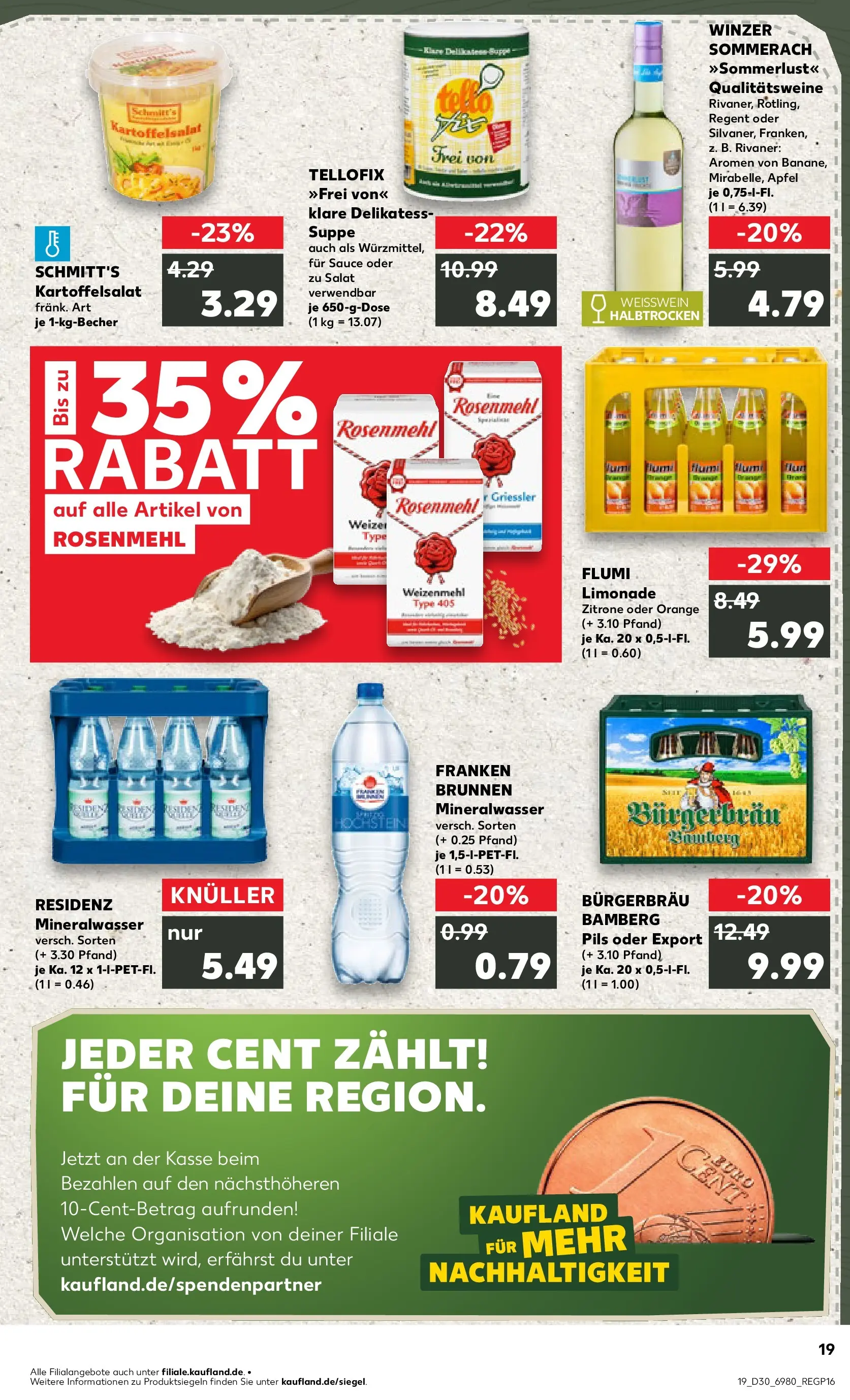 Prospekt Kaufland ab 20.07.2026 ยป Angebote und Werbung Online | Seite: 28 | Produkte: Weiรwein, Limonade, Weizenmehl, Salat Prospekt Kaufland ab 20.07.2026 ยป Angebote Online zum Blรคttern | Seite: 28 | Produkte: Weiรwein, Limonade, Weizenmehl, Salat
