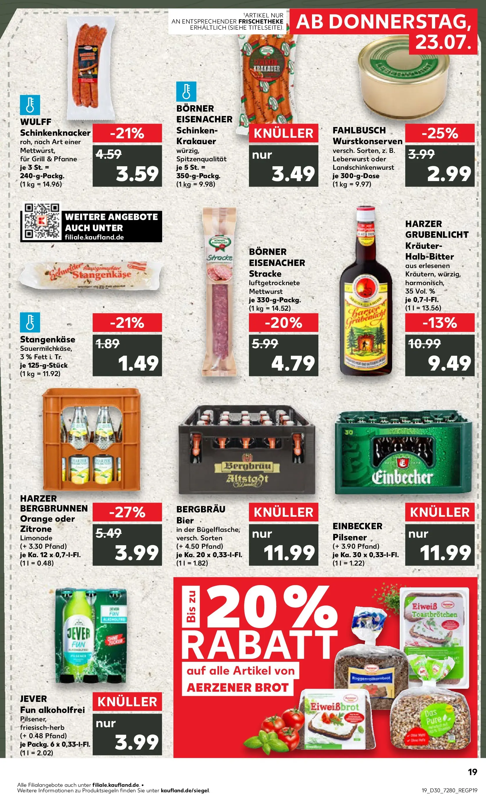 Prospekt Kaufland ab 20.07.2026 ยป Angebote und Werbung Online | Seite: 28 | Produkte: Bier, Zitrone, Jever, Brot Prospekt Kaufland ab 20.07.2026 ยป Angebote Online zum Blรคttern | Seite: 28 | Produkte: Bier, Zitrone, Jever, Brot