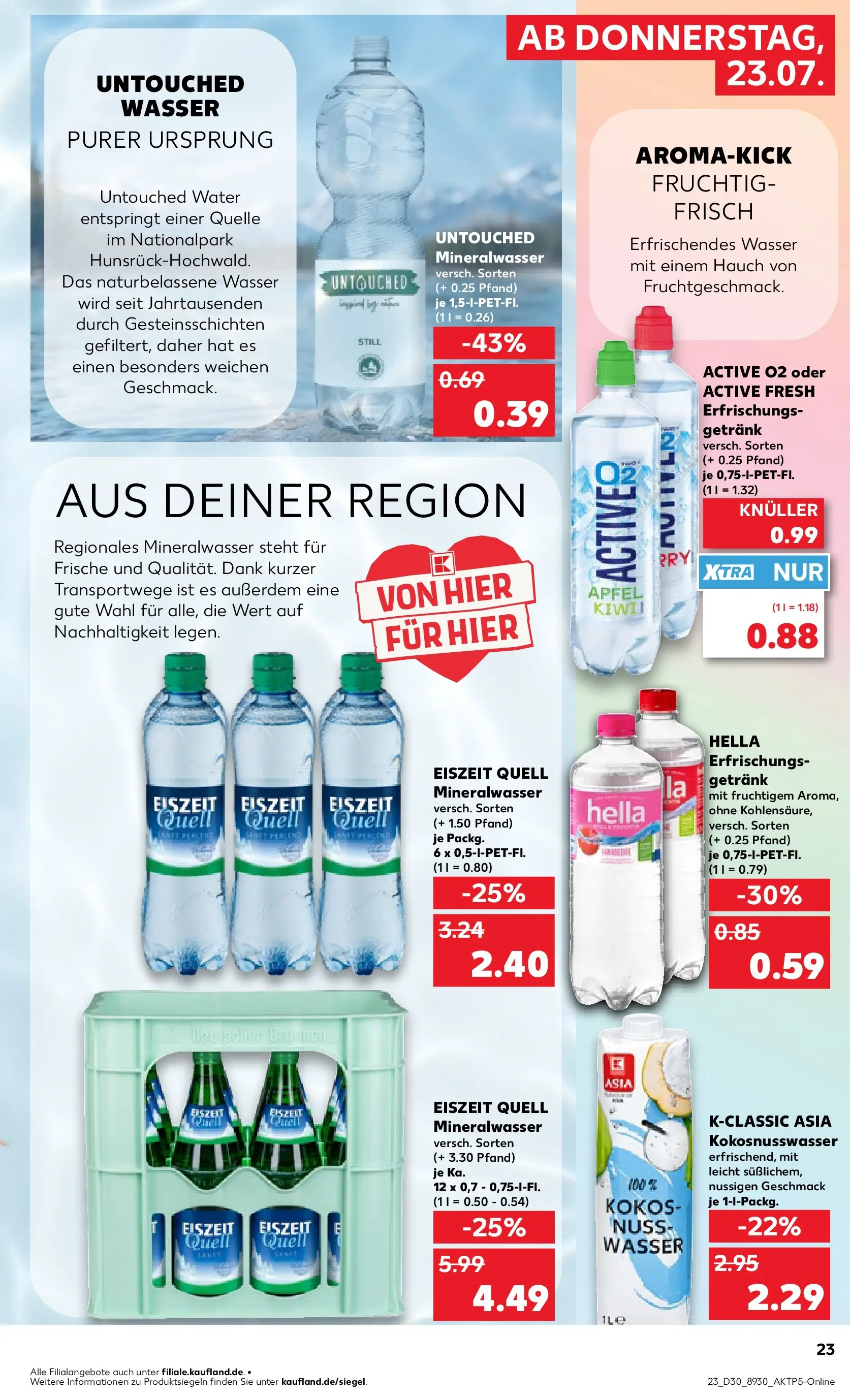 Prospekt Kaufland ab 20.07.2026 » Angebote Online zum Blättern | Seite: 28 | Produkte: Äpfel, Mineralwasser, Wasser, Hella