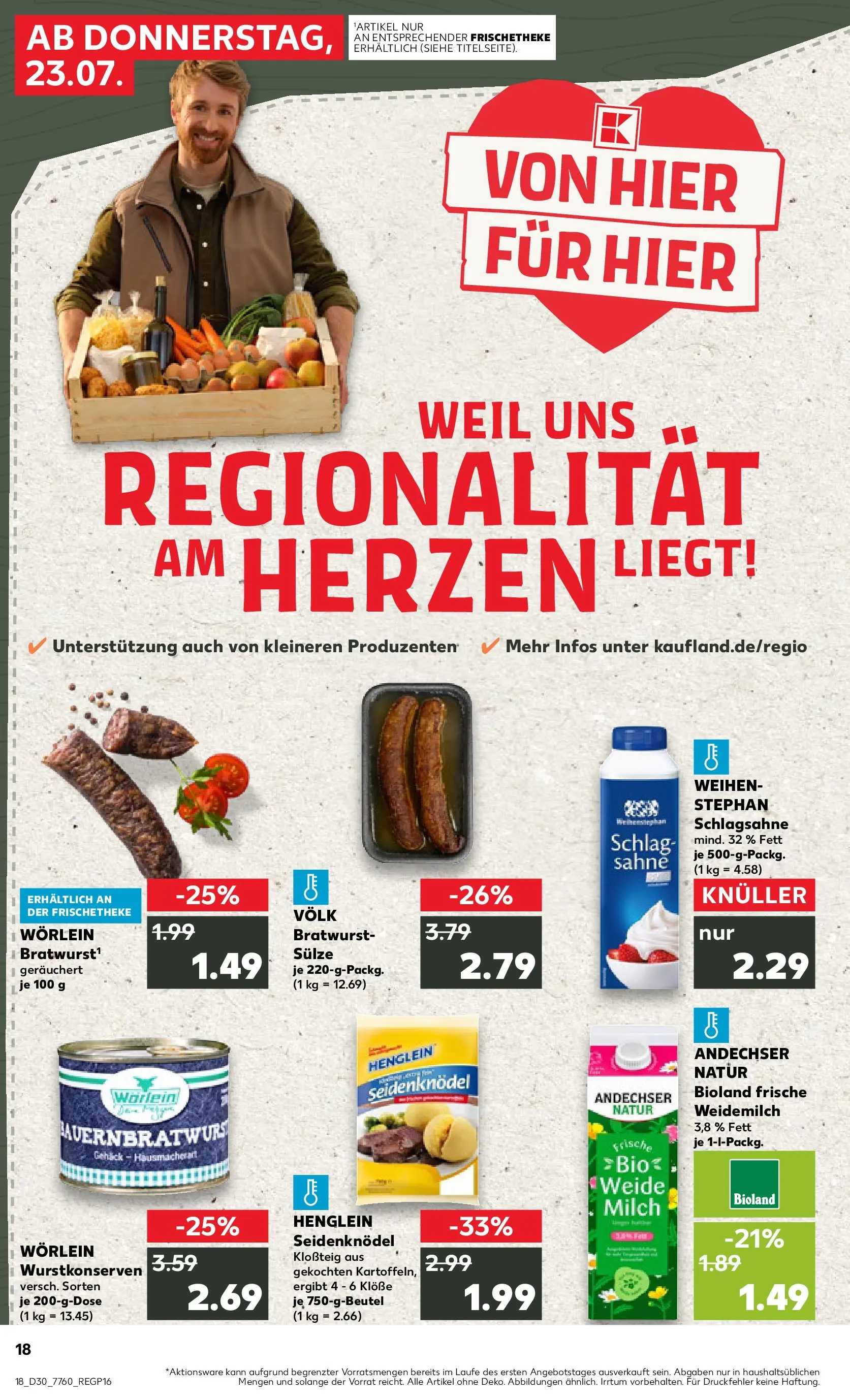 Prospekt Kaufland ab 20.07.2026 ยป Angebote und Werbung Online | Seite: 27 | Produkte: Schlagsahne, Milch, Bratwurst, Sahne Prospekt Kaufland ab 20.07.2026 ยป Angebote Online zum Blรคttern | Seite: 27 | Produkte: Schlagsahne, Milch, Bratwurst, Sahne