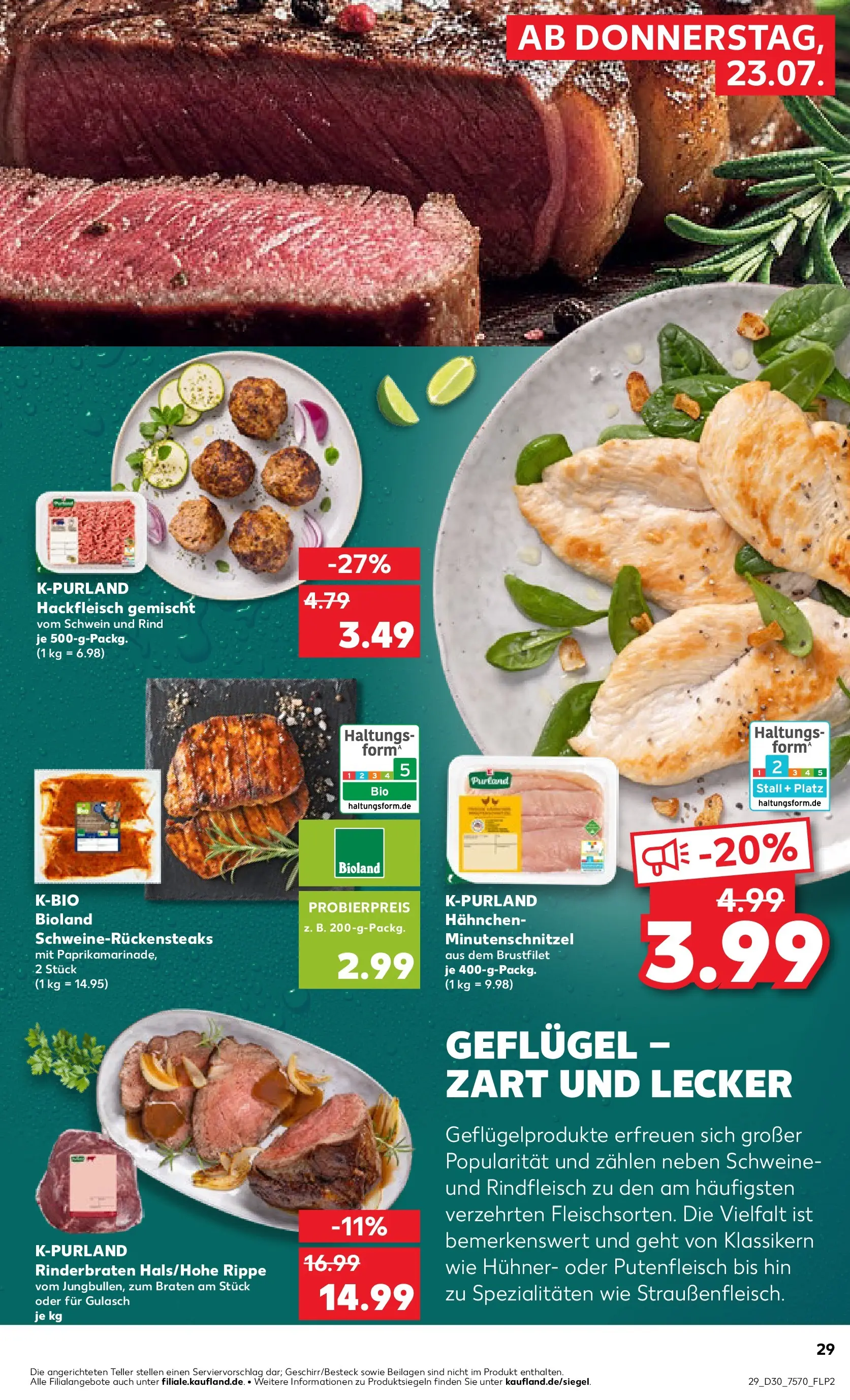 Prospekt Kaufland ab 20.07.2026 ยป Angebote und Werbung Online | Seite: 38 | Produkte: Rinderbraten, Gulasch, Rindfleisch, Hackfleisch Prospekt Kaufland ab 20.07.2026 ยป Angebote Online zum Blรคttern | Seite: 38 | Produkte: Rinderbraten, Gulasch, Rindfleisch, Hackfleisch