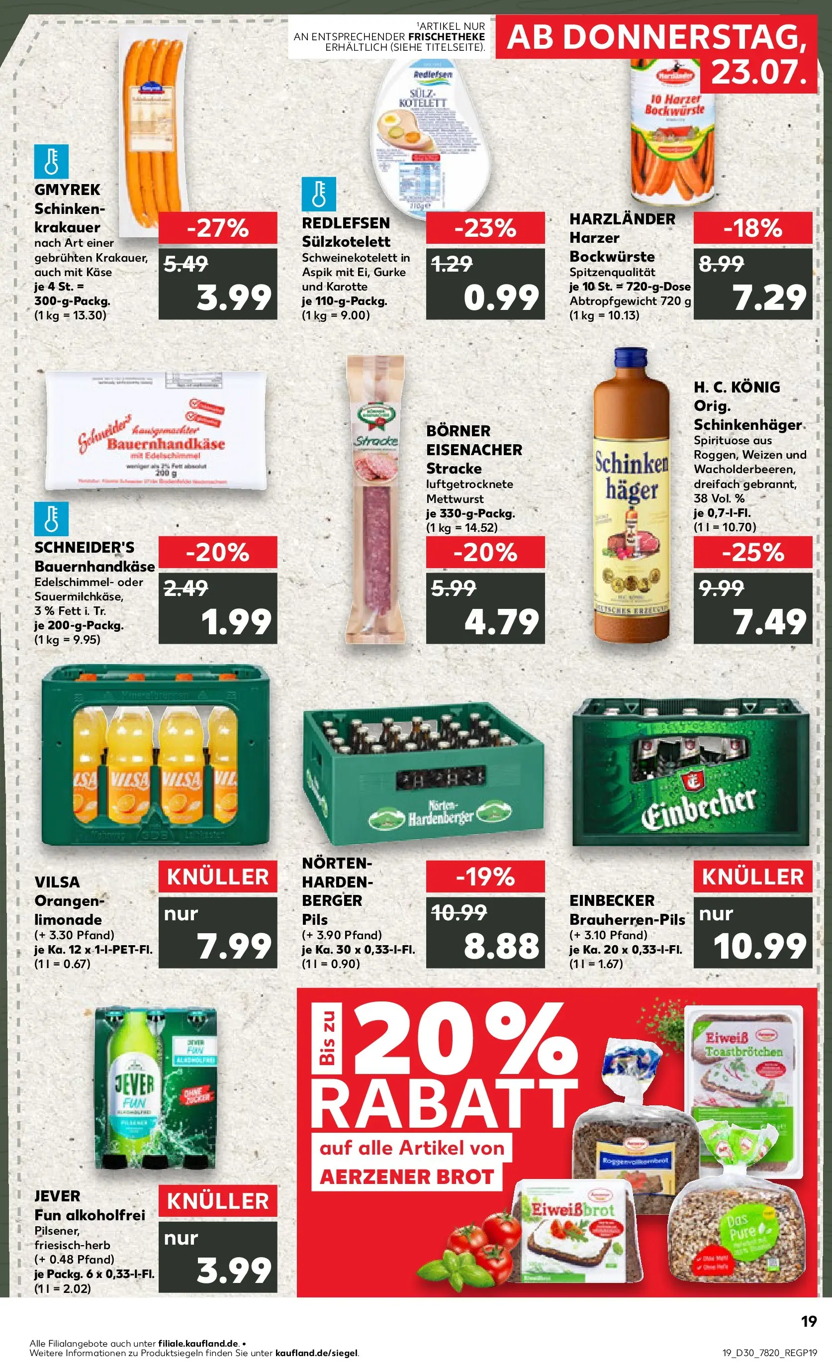 Prospekt Kaufland ab 20.07.2026 ยป Angebote und Werbung Online | Seite: 28 | Produkte: Kรคse, Pils, Schinken, Karotte Prospekt Kaufland ab 20.07.2026 ยป Angebote Online zum Blรคttern | Seite: 28 | Produkte: Kรคse, Pils, Schinken, Karotte