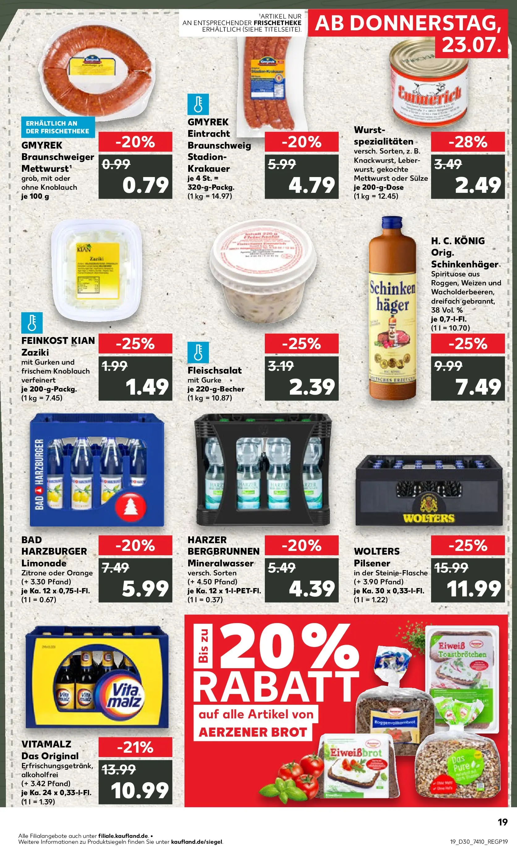 Prospekt Kaufland ab 20.07.2026 ยป Angebote und Werbung Online | Seite: 28 | Produkte: Mineralwasser, Wurst, Schinken, Gurken Prospekt Kaufland ab 20.07.2026 ยป Angebote Online zum Blรคttern | Seite: 28 | Produkte: Mineralwasser, Wurst, Schinken, Gurken