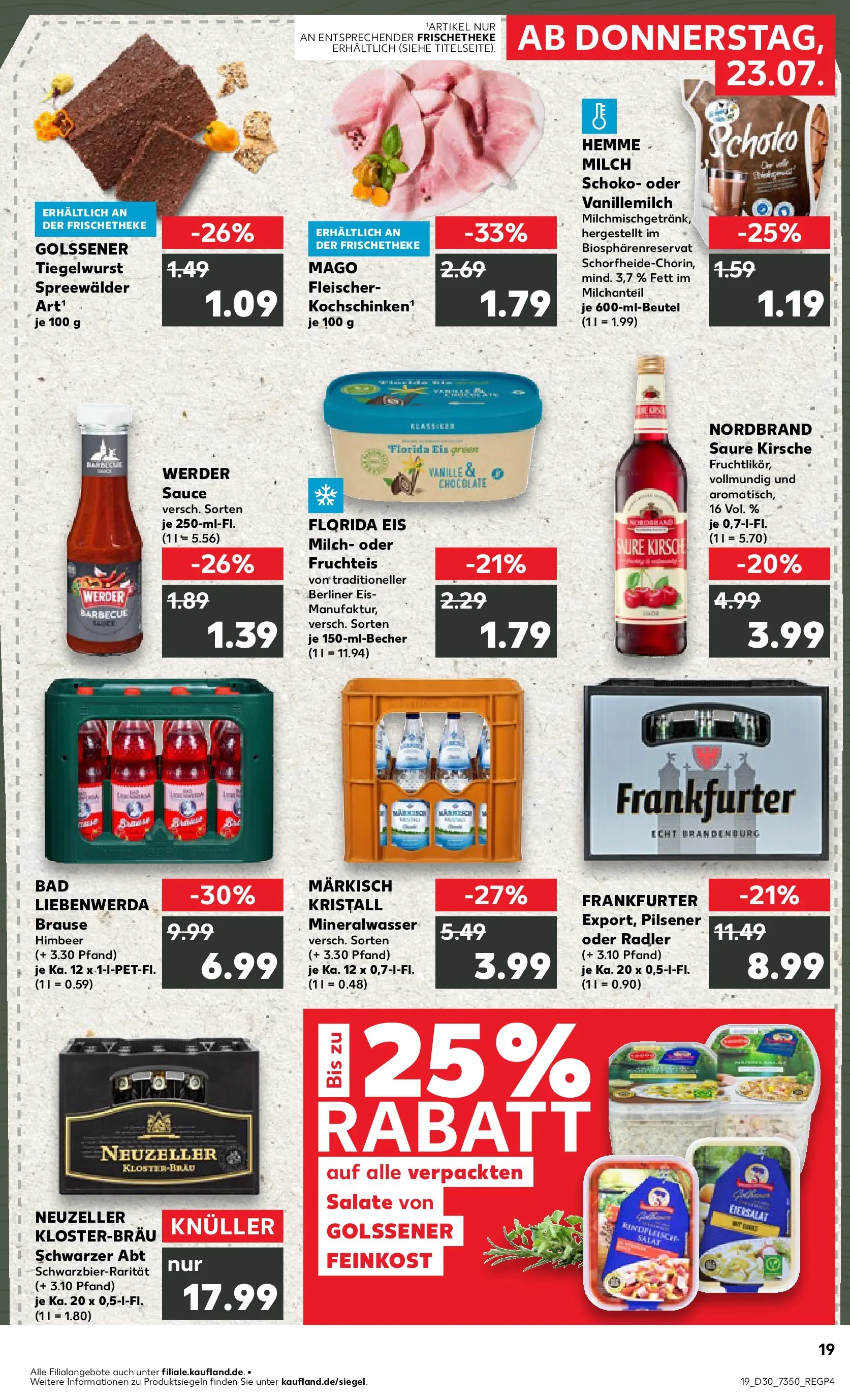 Prospekt Kaufland ab 20.07.2026 ยป Angebote und Werbung Online | Seite: 28 | Produkte: Berliner, Milch, Mineralwasser, Eis Prospekt Kaufland ab 20.07.2026 ยป Angebote Online zum Blรคttern | Seite: 28 | Produkte: Berliner, Milch, Mineralwasser, Eis
