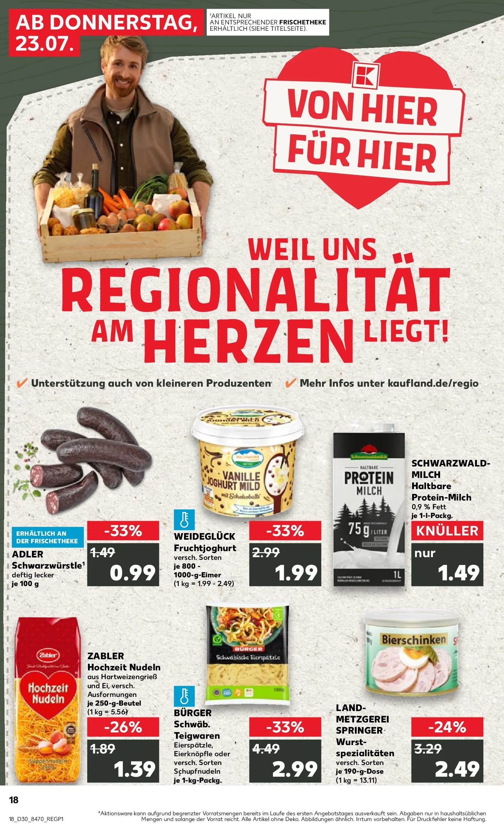 Prospekt Kaufland ab 20.07.2026 ยป Angebote und Werbung Online | Seite: 27 | Produkte: Milch, Joghurt, Burger, Wurst Prospekt Kaufland ab 20.07.2026 ยป Angebote Online zum Blรคttern | Seite: 27 | Produkte: Milch, Joghurt, Burger, Wurst