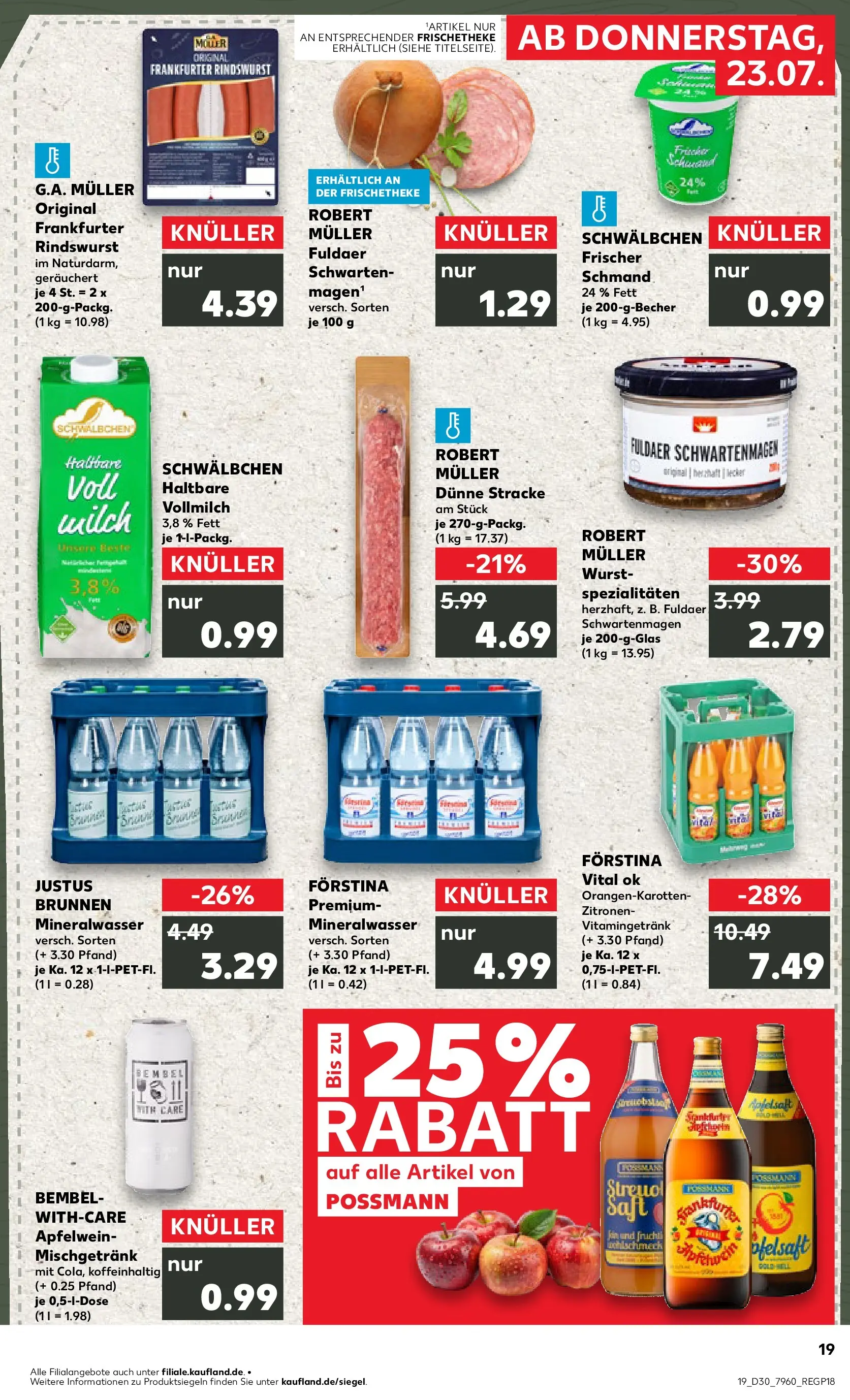 Prospekt Kaufland ab 20.07.2026 ยป Angebote und Werbung Online | Seite: 28 | Produkte: Milch, Mineralwasser, Wurst, Zitronen Prospekt Kaufland ab 20.07.2026 ยป Angebote Online zum Blรคttern | Seite: 28 | Produkte: Milch, Mineralwasser, Wurst, Zitronen