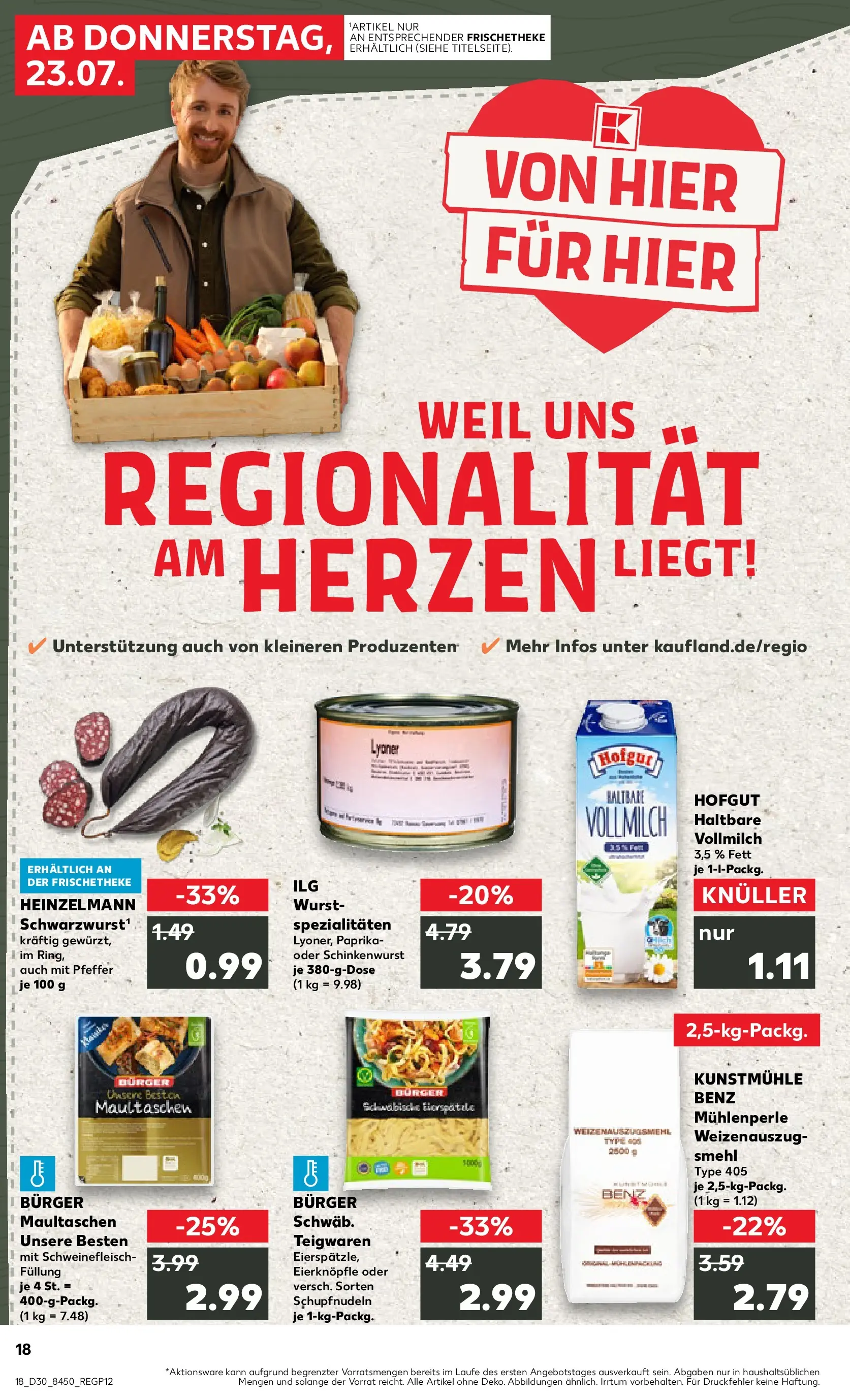 Prospekt Kaufland ab 20.07.2026 » Angebote Online zum Blättern | Seite: 23 | Produkte: Paprika, Pfeffer, Wurst, Schweinefleisch