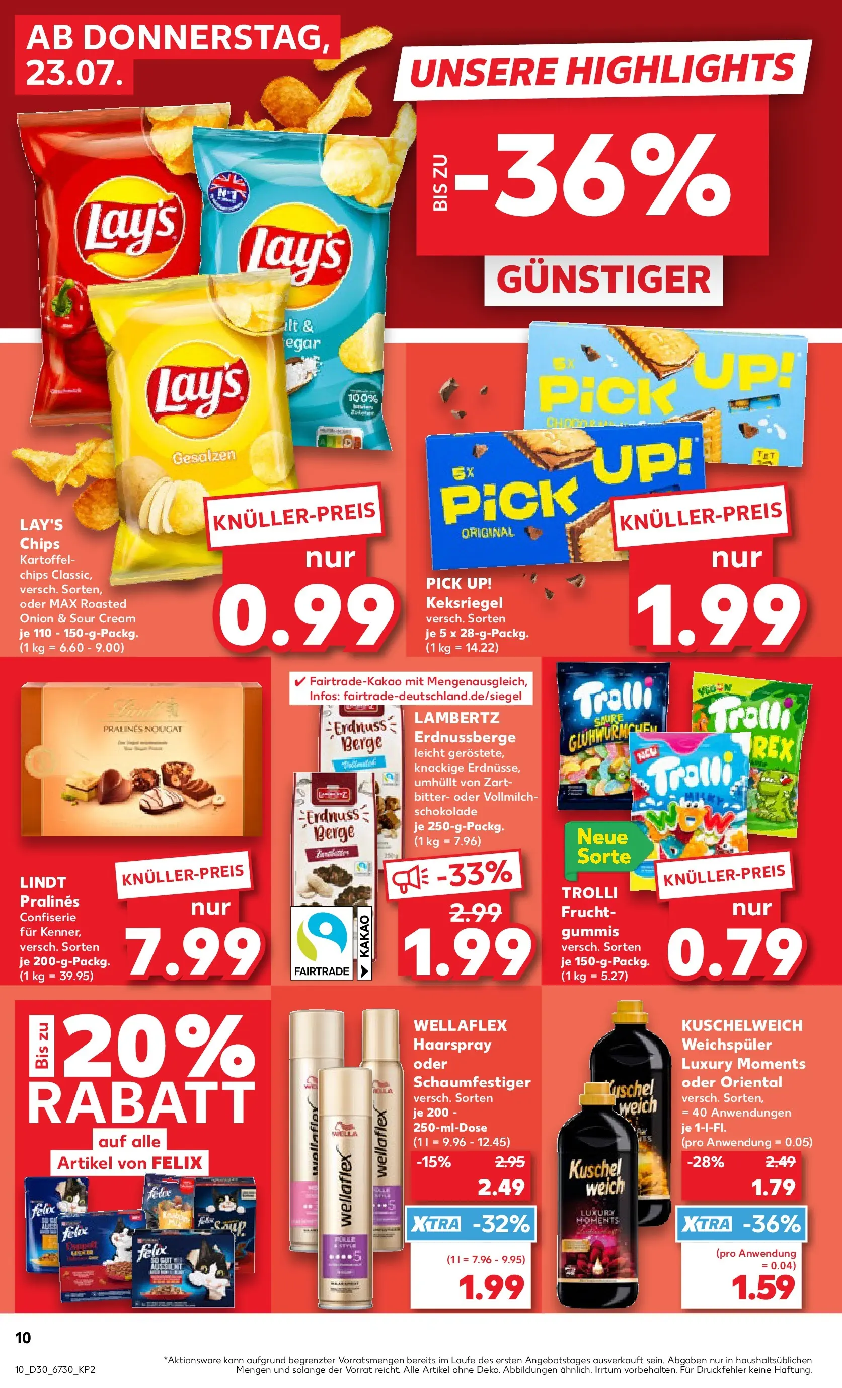 Prospekt Kaufland ab 20.07.2026 ยป Angebote und Werbung Online | Seite: 19 | Produkte: Kuschelweich, Haarspray, Lindt, Chips Prospekt Kaufland ab 20.07.2026 ยป Angebote Online zum Blรคttern | Seite: 19 | Produkte: Kuschelweich, Haarspray, Lindt, Chips