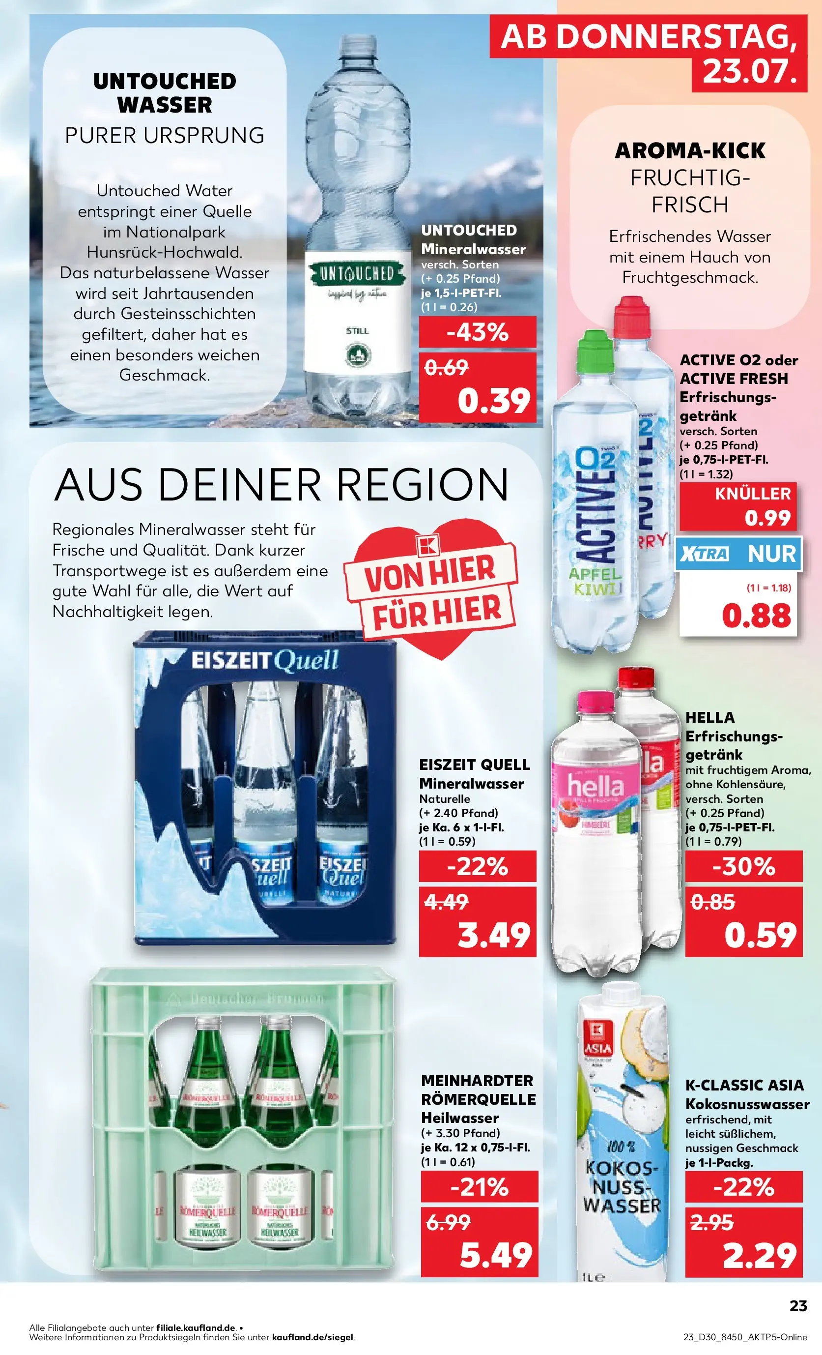 Prospekt Kaufland ab 20.07.2026 » Angebote Online zum Blättern | Seite: 28 | Produkte: Äpfel, Mineralwasser, Wasser, Hella