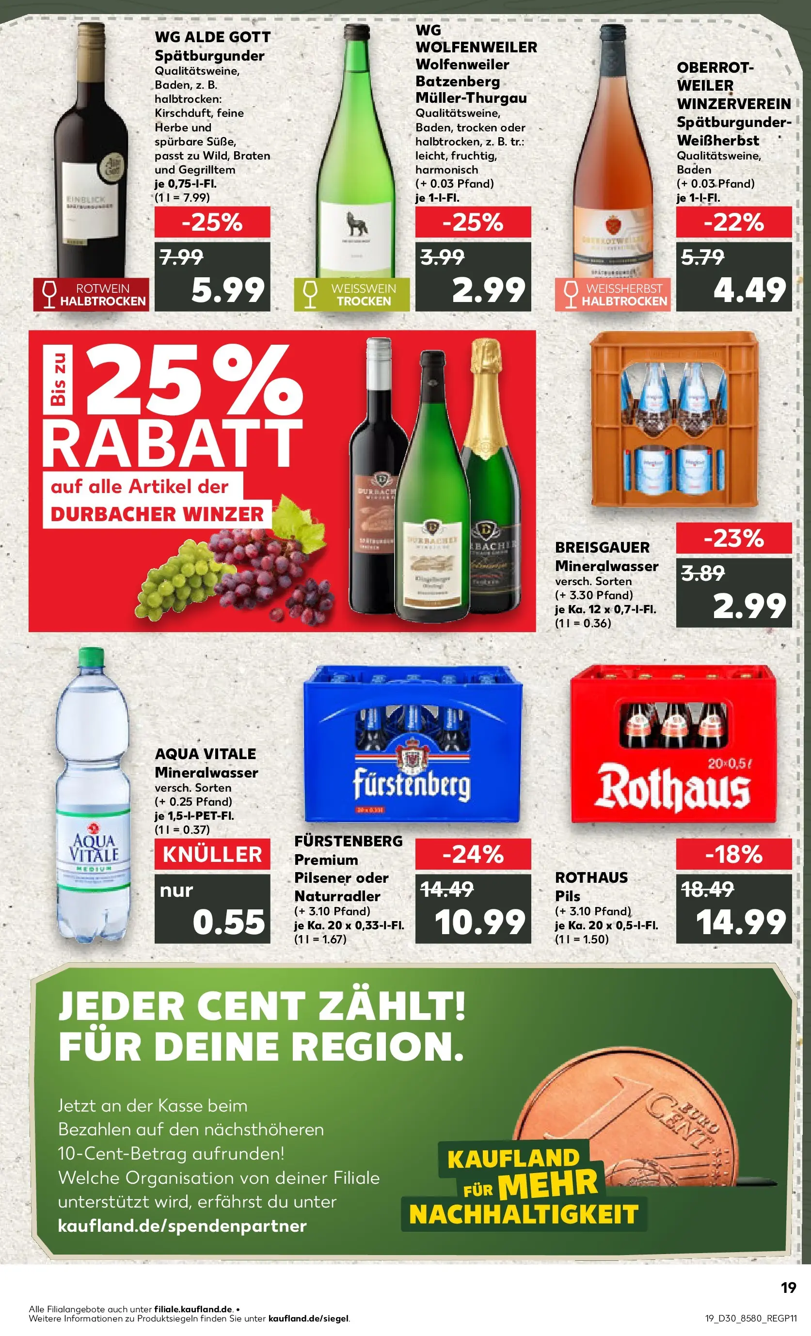 Prospekt Kaufland ab 20.07.2026 » Angebote Online zum Blättern | Seite: 24 | Produkte: Weißwein, Rotwein, Pils, Mineralwasser