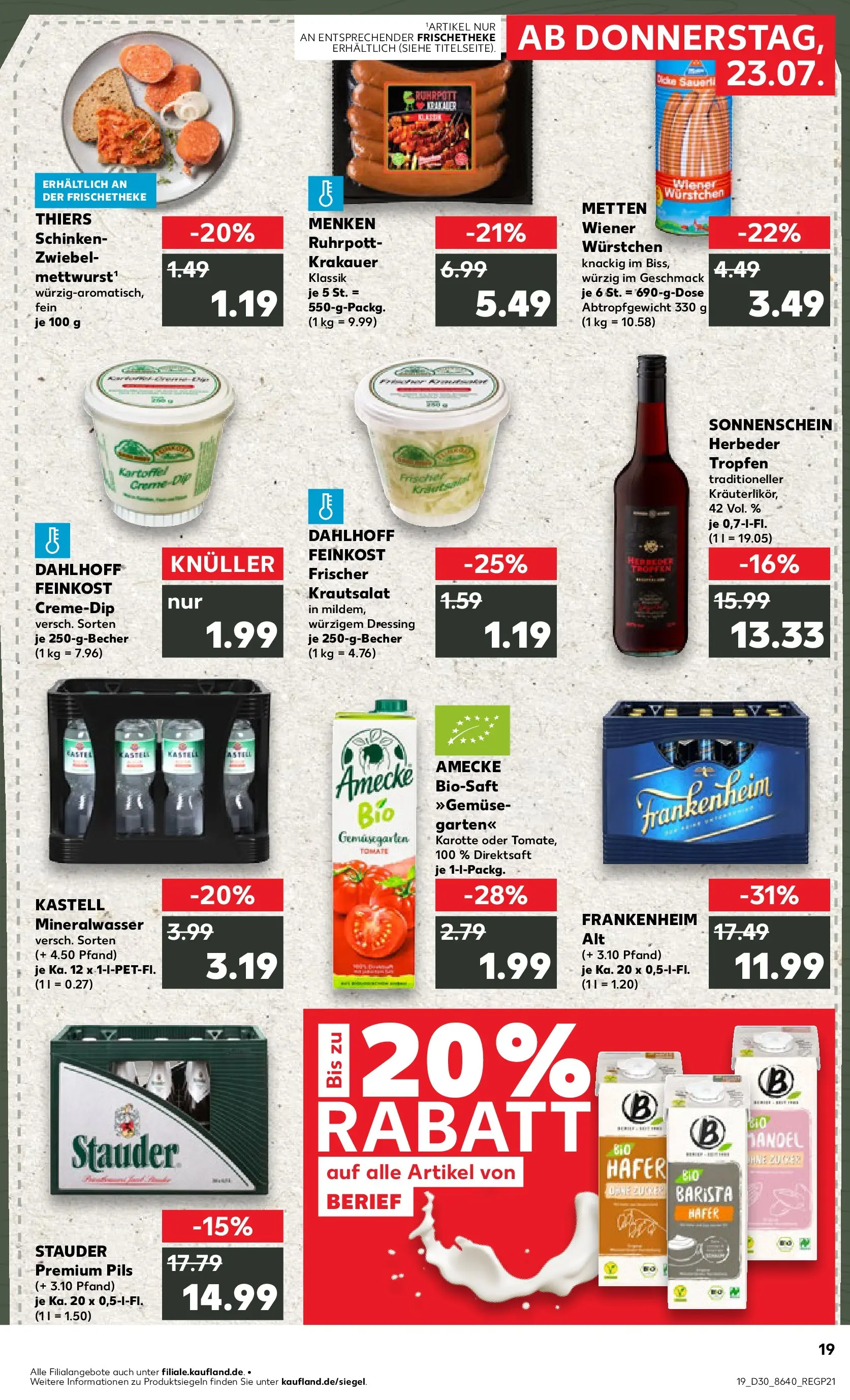 Prospekt Kaufland ab 20.07.2026 ยป Angebote und Werbung Online | Seite: 28 | Produkte: Pils, Dressing, Mineralwasser, Schinken Prospekt Kaufland ab 20.07.2026 ยป Angebote Online zum Blรคttern | Seite: 28 | Produkte: Pils, Dressing, Mineralwasser, Schinken