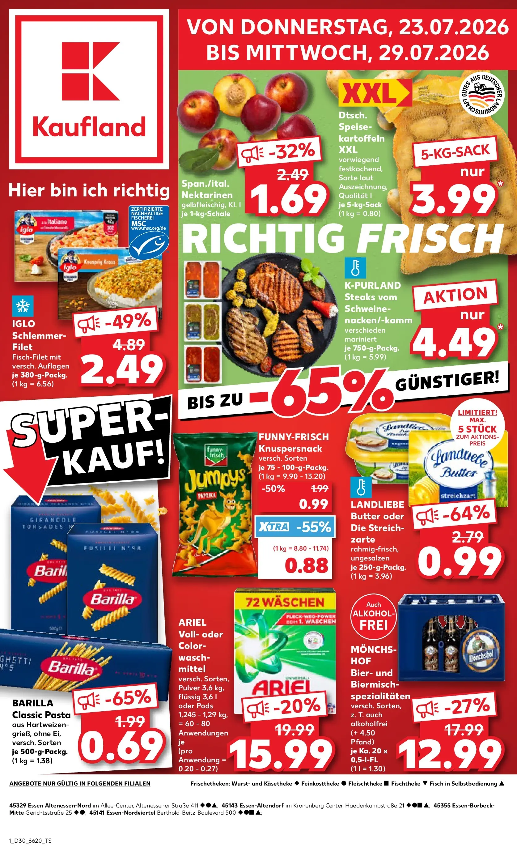 Prospekt Kaufland ab 20.07.2026 ยป Angebote und Werbung Online | Seite: 10 | Produkte: Butter, Iglo, Wurst, Pasta Prospekt Kaufland ab 20.07.2026 ยป Angebote Online zum Blรคttern | Seite: 10 | Produkte: Butter, Iglo, Wurst, Pasta