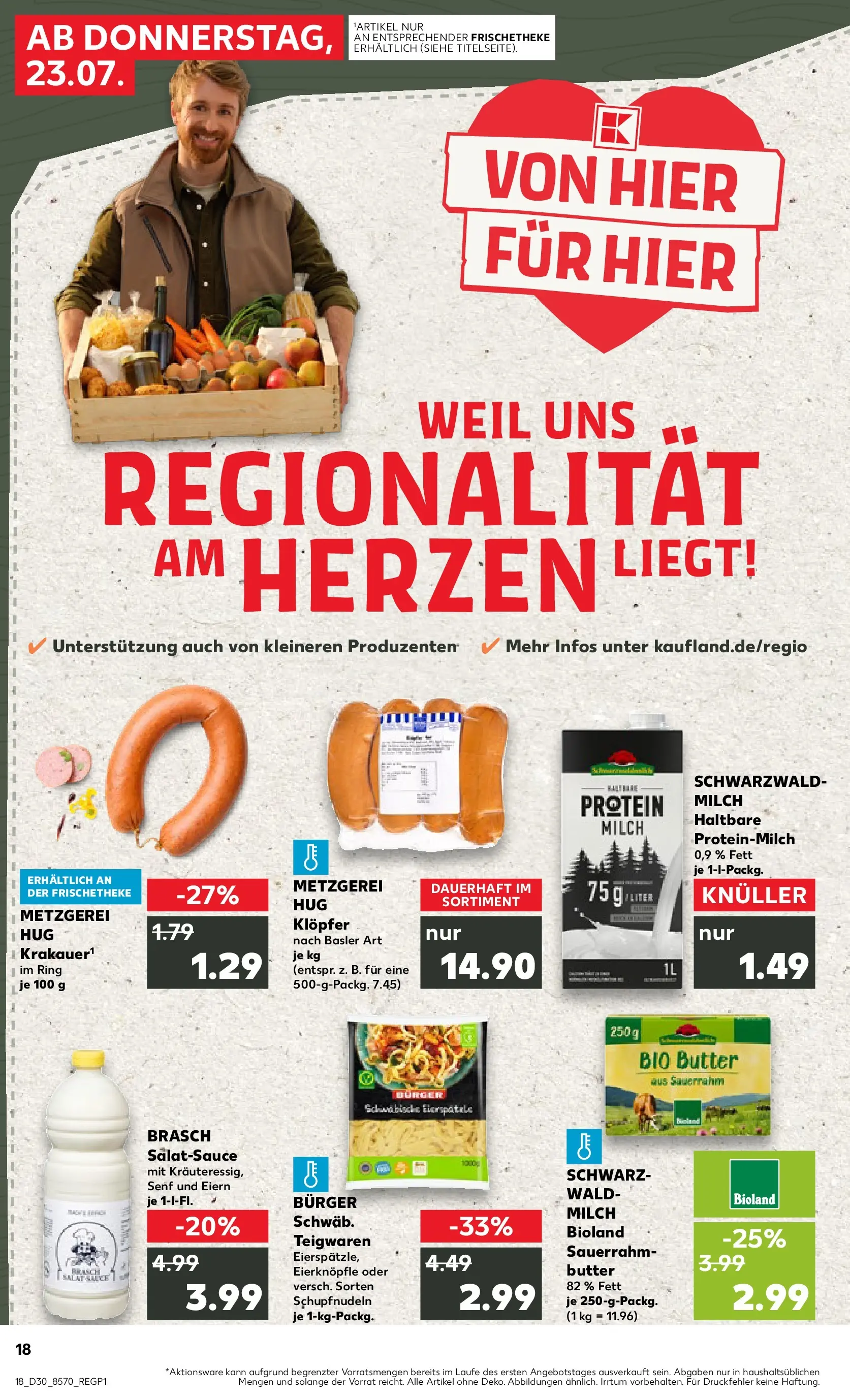 Prospekt Kaufland ab 20.07.2026 ยป Angebote und Werbung Online | Seite: 27 | Produkte: Milch, Butter, Burger, Sauerrahm Prospekt Kaufland ab 20.07.2026 ยป Angebote Online zum Blรคttern | Seite: 27 | Produkte: Milch, Butter, Burger, Sauerrahm