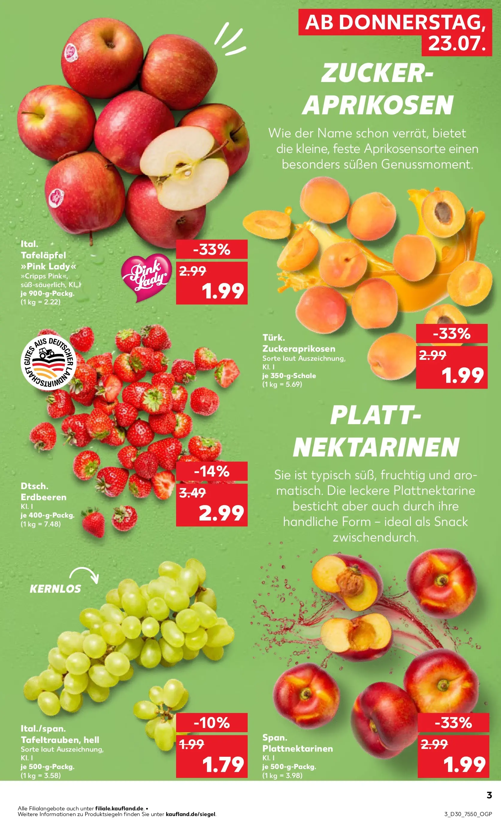 Prospekt Kaufland ab 20.07.2026 ยป Angebote und Werbung Online | Seite: 12 | Produkte: Nektarinen, Zucker, Erdbeeren Prospekt Kaufland ab 20.07.2026 ยป Angebote Online zum Blรคttern | Seite: 12 | Produkte: Nektarinen, Zucker, Erdbeeren