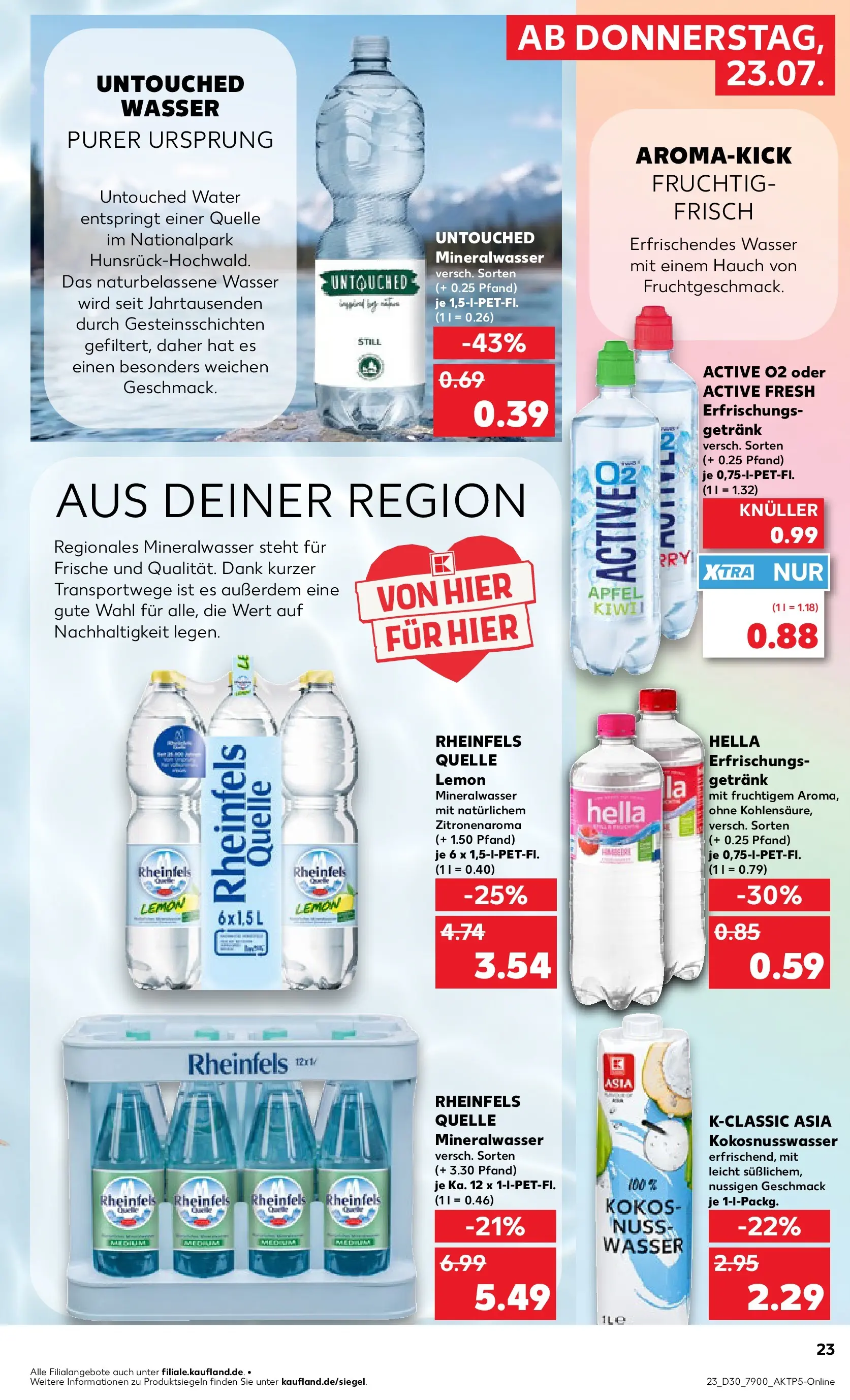 Prospekt Kaufland ab 20.07.2026 ยป Angebote und Werbung Online | Seite: 32 | Produkte: รpfel, Mineralwasser, Wasser, Rheinfels quelle Prospekt Kaufland ab 20.07.2026 ยป Angebote Online zum Blรคttern | Seite: 32 | Produkte: รpfel, Mineralwasser, Wasser, Rheinfels quelle