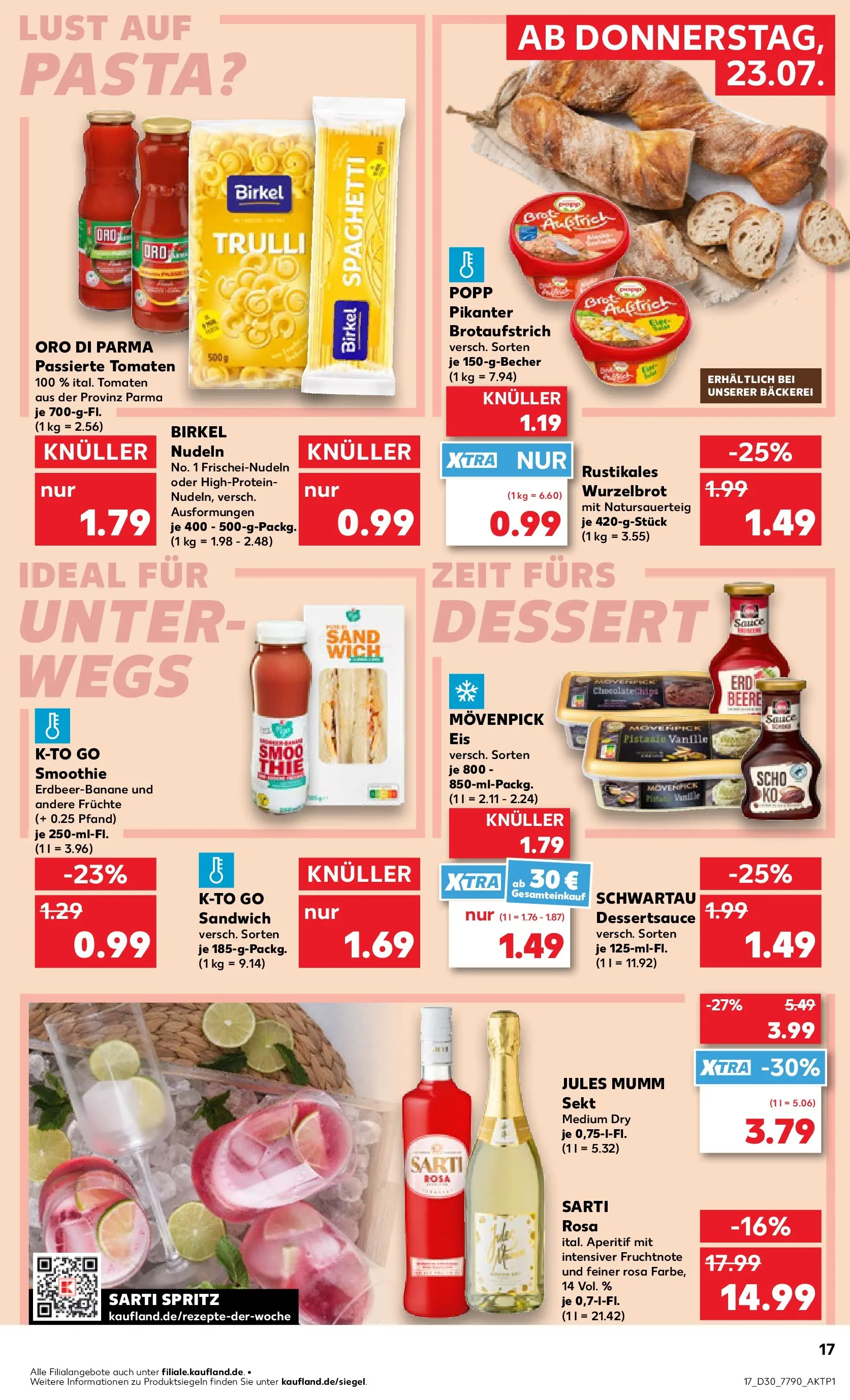 Prospekt Kaufland ab 20.07.2026 ยป Angebote und Werbung Online | Seite: 26 | Produkte: Mumm sekt, Sekt, Oro di parma, Brot Prospekt Kaufland ab 20.07.2026 ยป Angebote Online zum Blรคttern | Seite: 26 | Produkte: Mumm sekt, Sekt, Oro di parma, Brot