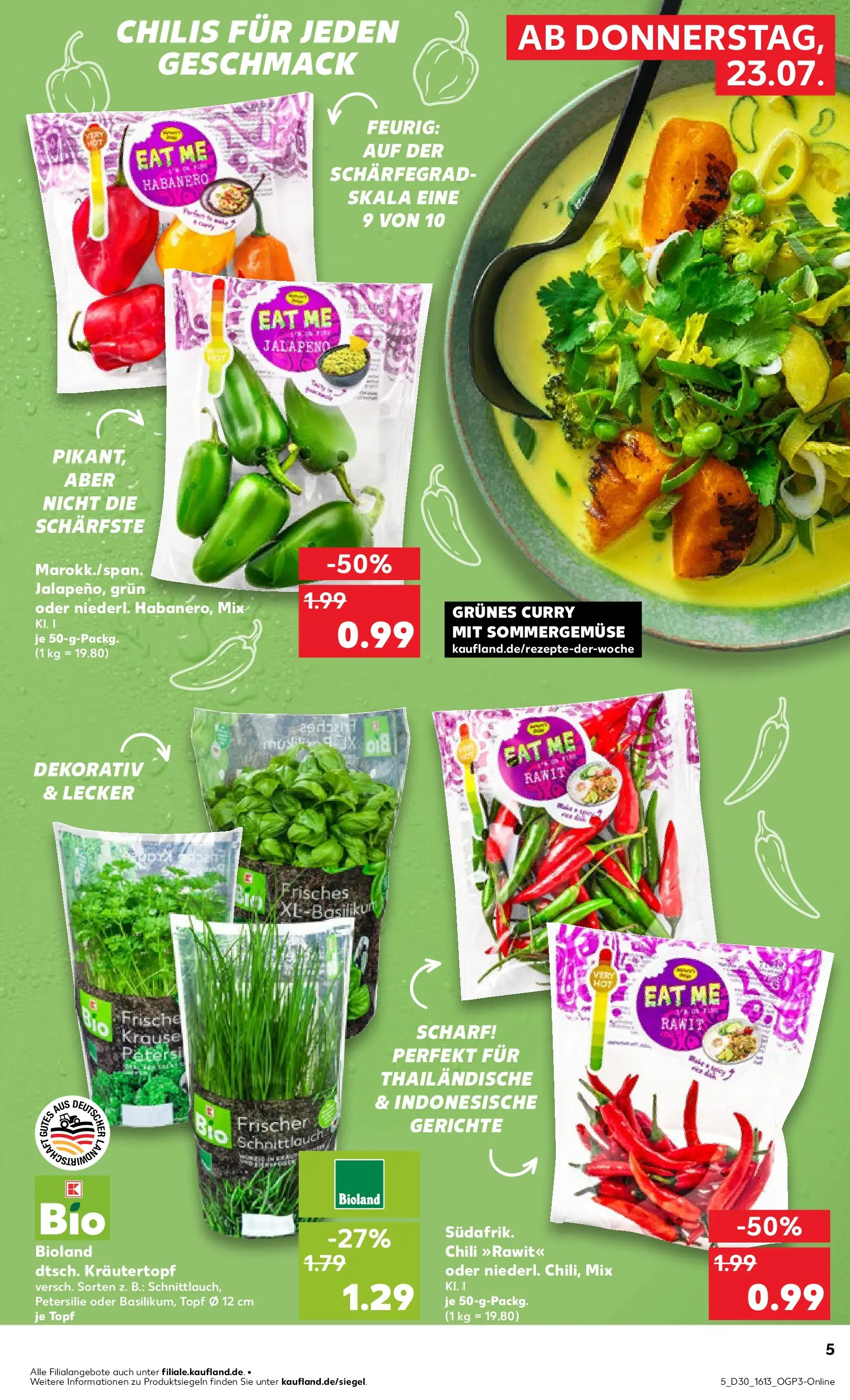 Prospekt Kaufland ab 20.07.2026 ยป Angebote und Werbung Online | Seite: 14 | Produkte: Chili, Petersilie Prospekt Kaufland ab 20.07.2026 ยป Angebote Online zum Blรคttern | Seite: 14 | Produkte: Chili, Petersilie