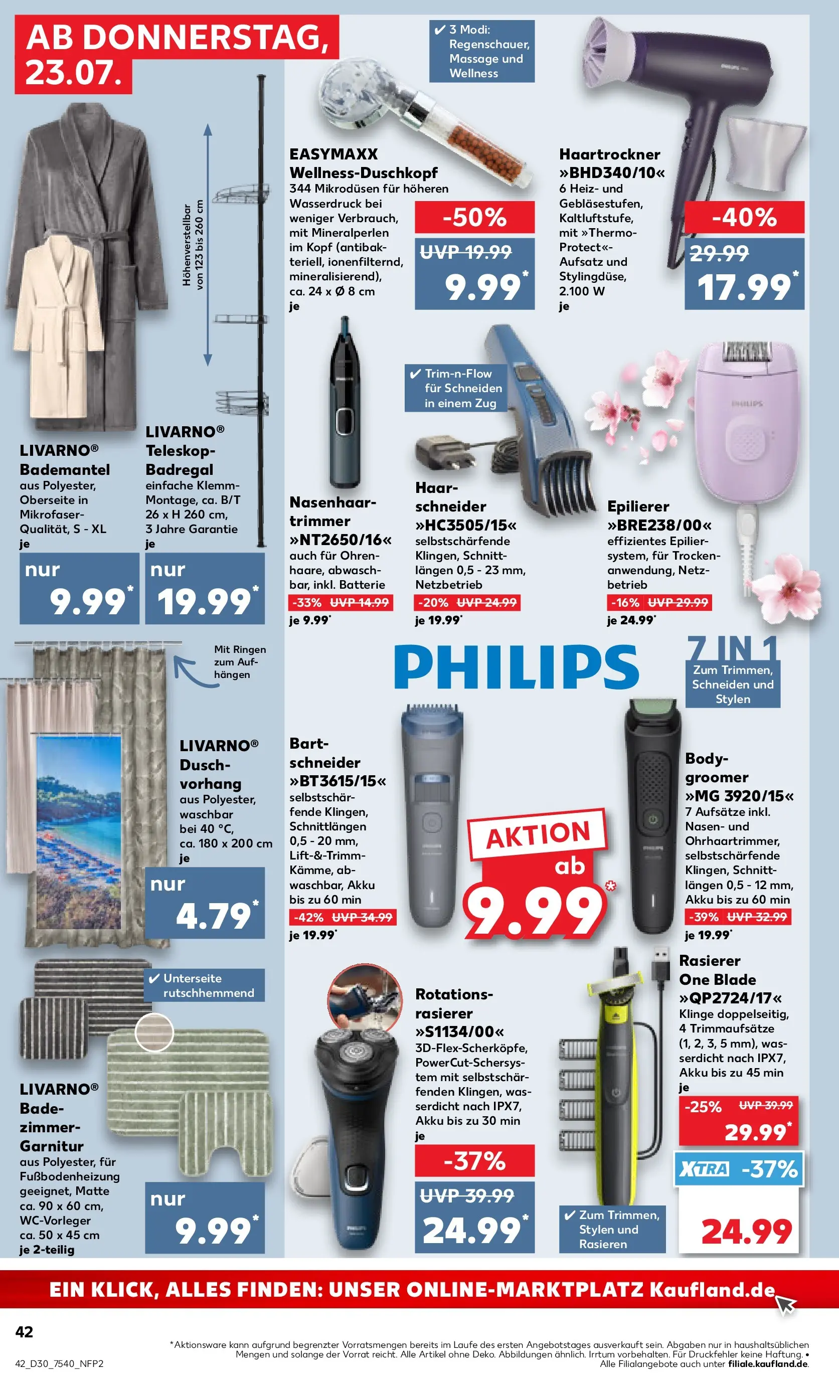 Prospekt Kaufland ab 20.07.2026 ยป Angebote und Werbung Online | Seite: 51 | Produkte: Philips, Rasierer, Epilierer, Vorhang Prospekt Kaufland ab 20.07.2026 ยป Angebote Online zum Blรคttern | Seite: 51 | Produkte: Philips, Rasierer, Epilierer, Vorhang
