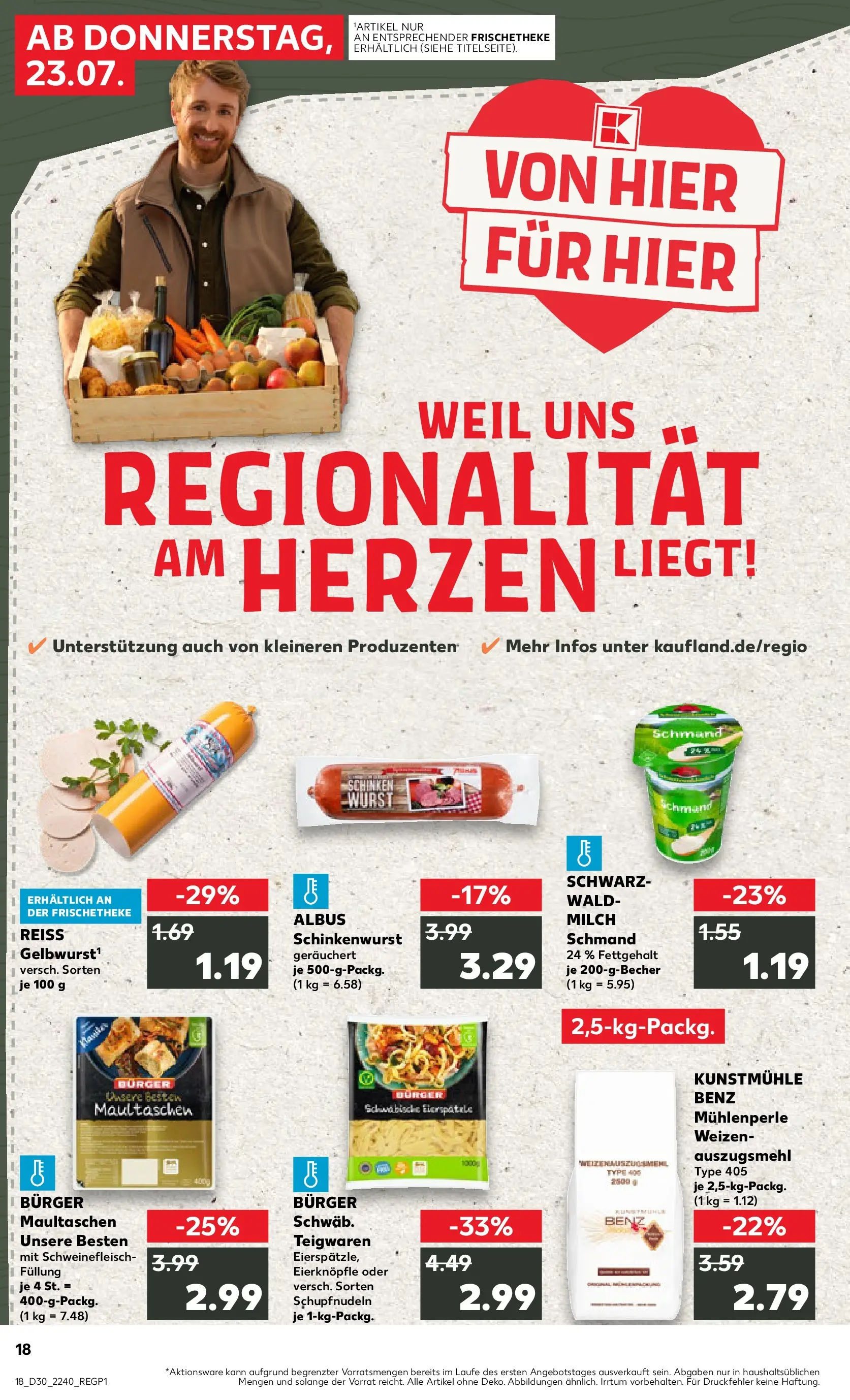 Prospekt Kaufland ab 20.07.2026 ยป Angebote und Werbung Online | Seite: 27 | Produkte: Milch, Wurst, Schweinefleisch, Maultaschen Prospekt Kaufland ab 20.07.2026 ยป Angebote Online zum Blรคttern | Seite: 27 | Produkte: Milch, Wurst, Schweinefleisch, Maultaschen