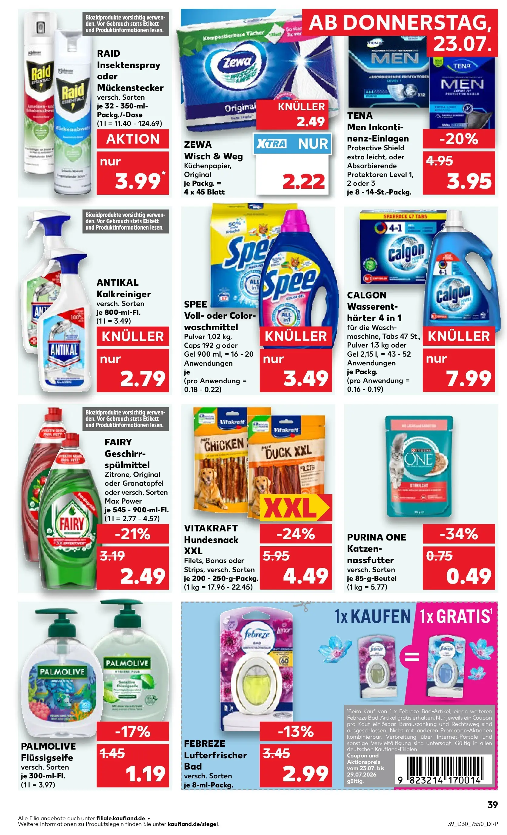 Prospekt Kaufland ab 20.07.2026 ยป Angebote und Werbung Online | Seite: 48 | Produkte: Purina one, Zewa, Spee, Waschmittel Prospekt Kaufland ab 20.07.2026 ยป Angebote Online zum Blรคttern | Seite: 48 | Produkte: Purina one, Zewa, Spee, Waschmittel