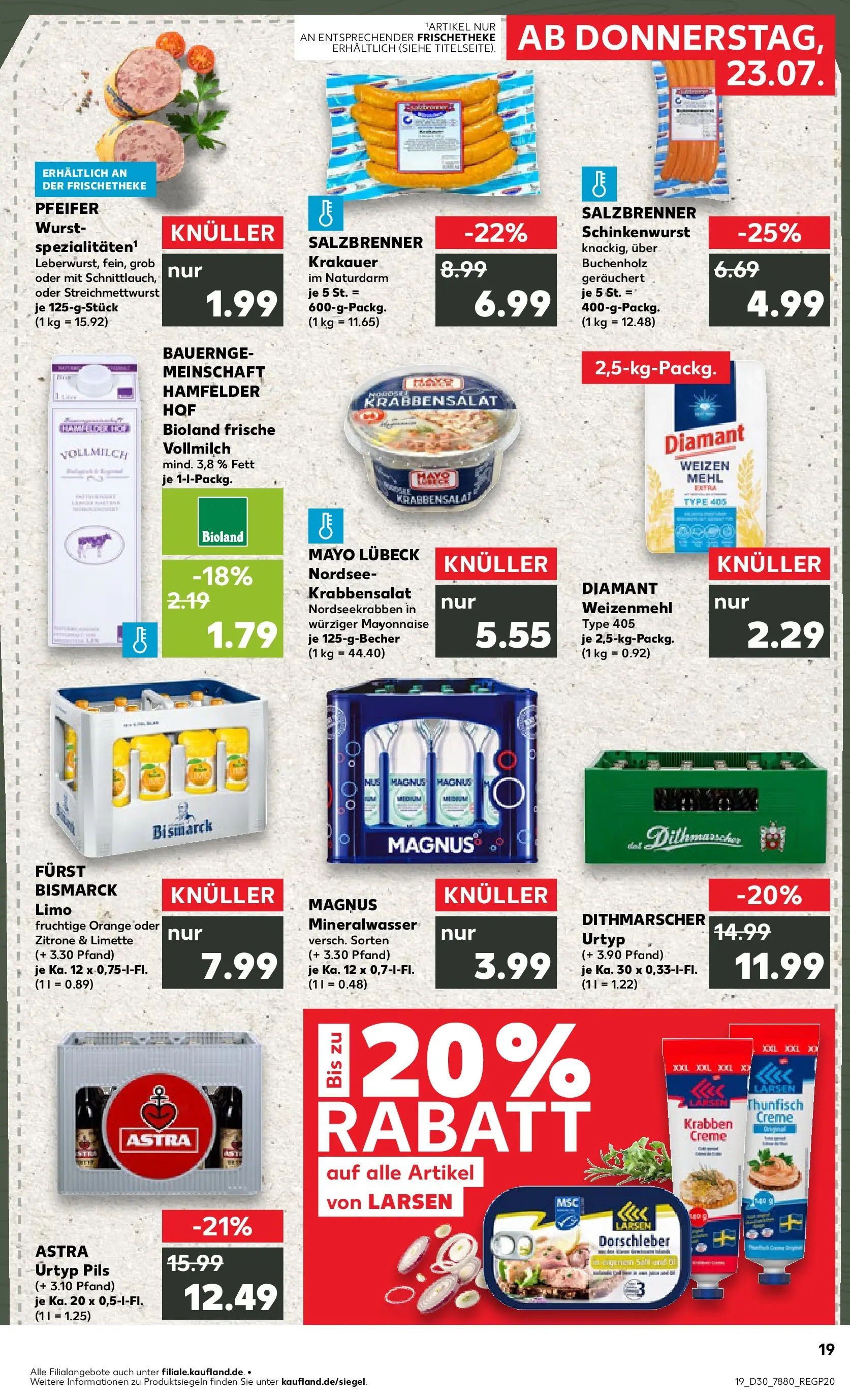 Prospekt Kaufland ab 20.07.2026 ยป Angebote und Werbung Online | Seite: 28 | Produkte: Astra, Creme, Mayonnaise, Wurst Prospekt Kaufland ab 20.07.2026 ยป Angebote Online zum Blรคttern | Seite: 28 | Produkte: Astra, Creme, Mayonnaise, Wurst
