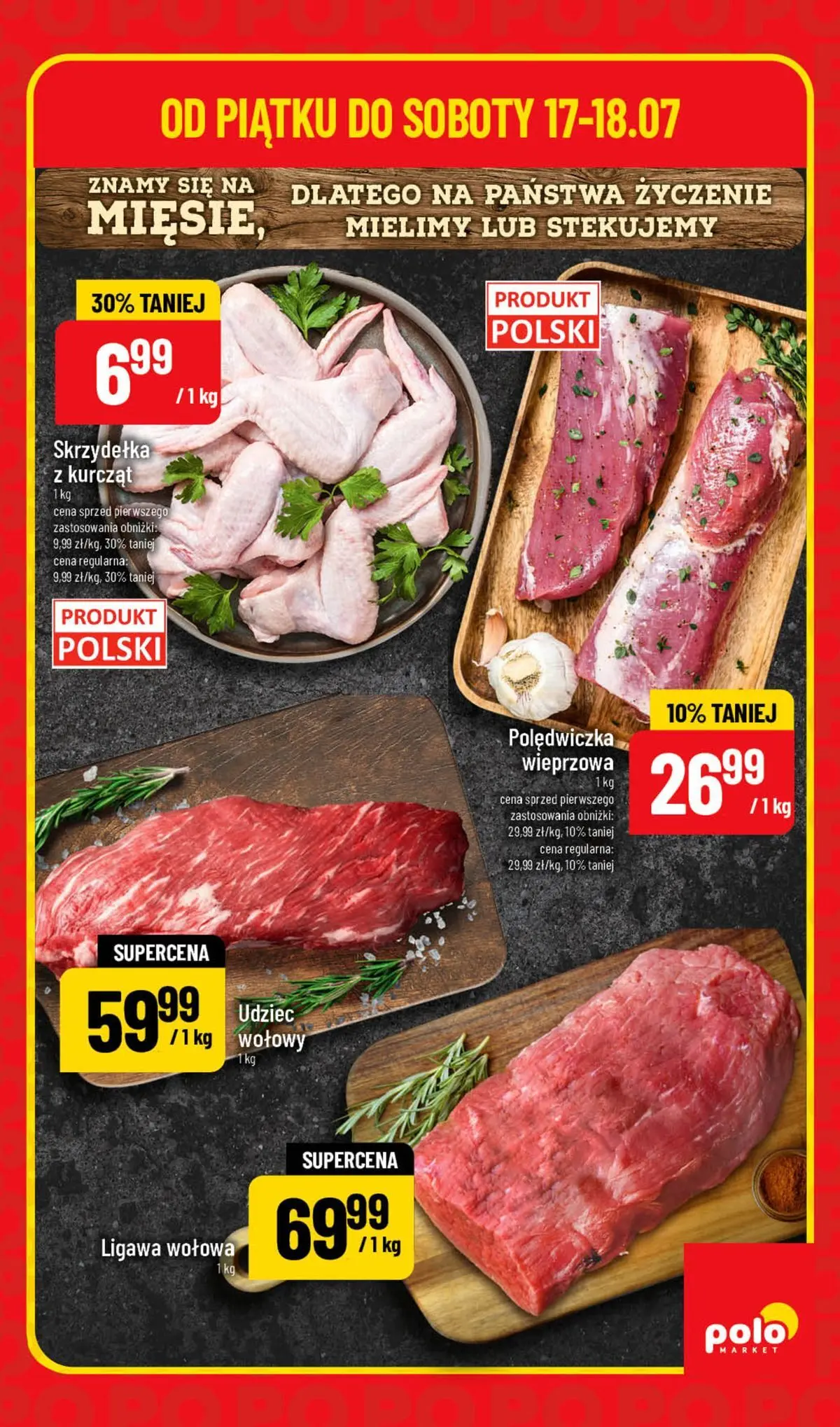 Nowa POLOmarket gazetka od jutra 16.07.2026 | Strona: 5 | Produkty: Polędwiczka wieprzowa