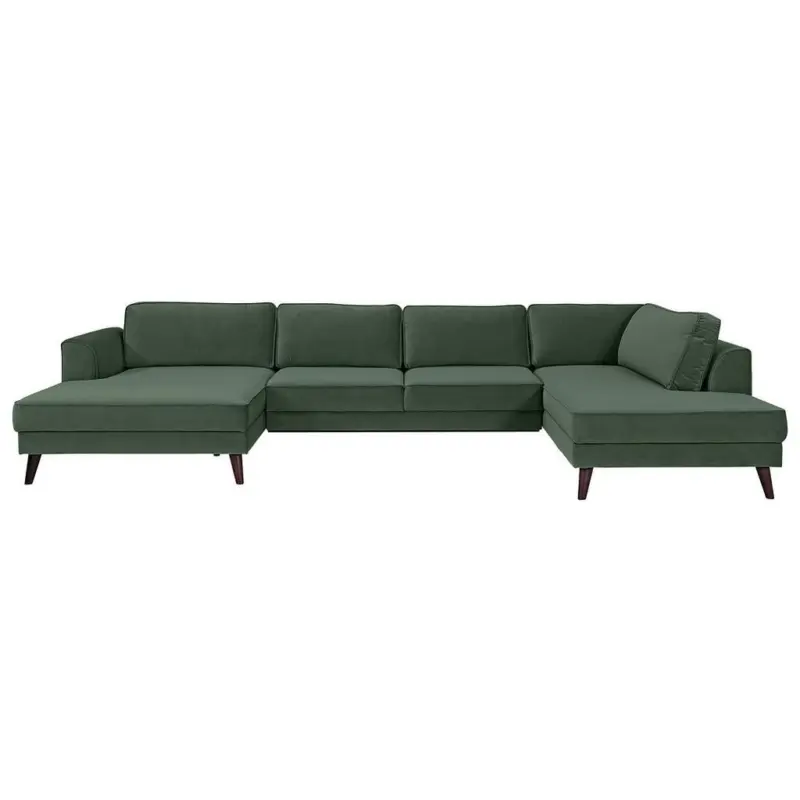 Wohnlandschaft Lumber Jack Dunkelgr&uuml;n Velours