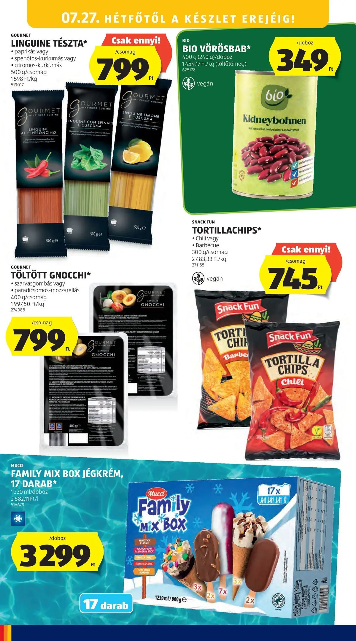 Aldi aktuális akciós újság - 2026.07.23. -tól/töl > akció, lapozható szórólap 🛍️ | Oldal: 22 | Termékek: Chili, Tortilla, Gnocchi, Vegán