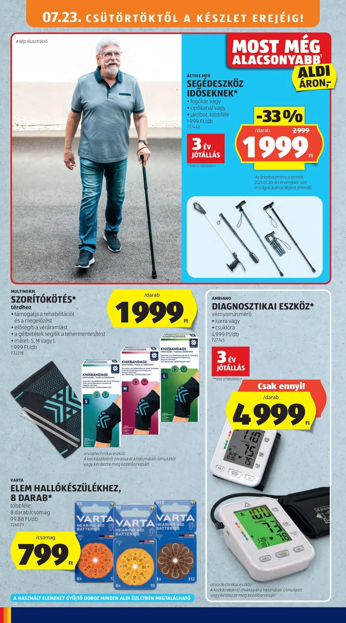 Aldi aktuális akciós újság - 2026.07.23. -tól/töl > akció, lapozható szórólap 🛍️ | Oldal: 38 | Termékek: Vérnyomásmérő, Monitor, Doboz