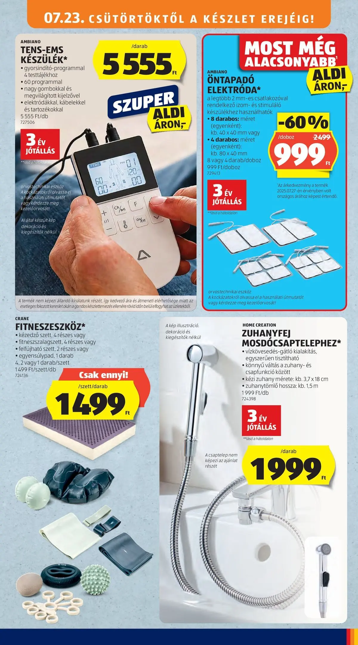 Aldi aktuális akciós újság - 2026.07.23. -tól/töl > akció, lapozható szórólap 🛍️ | Oldal: 39 | Termékek: Csaptelep, Zuhany, Dekoráció