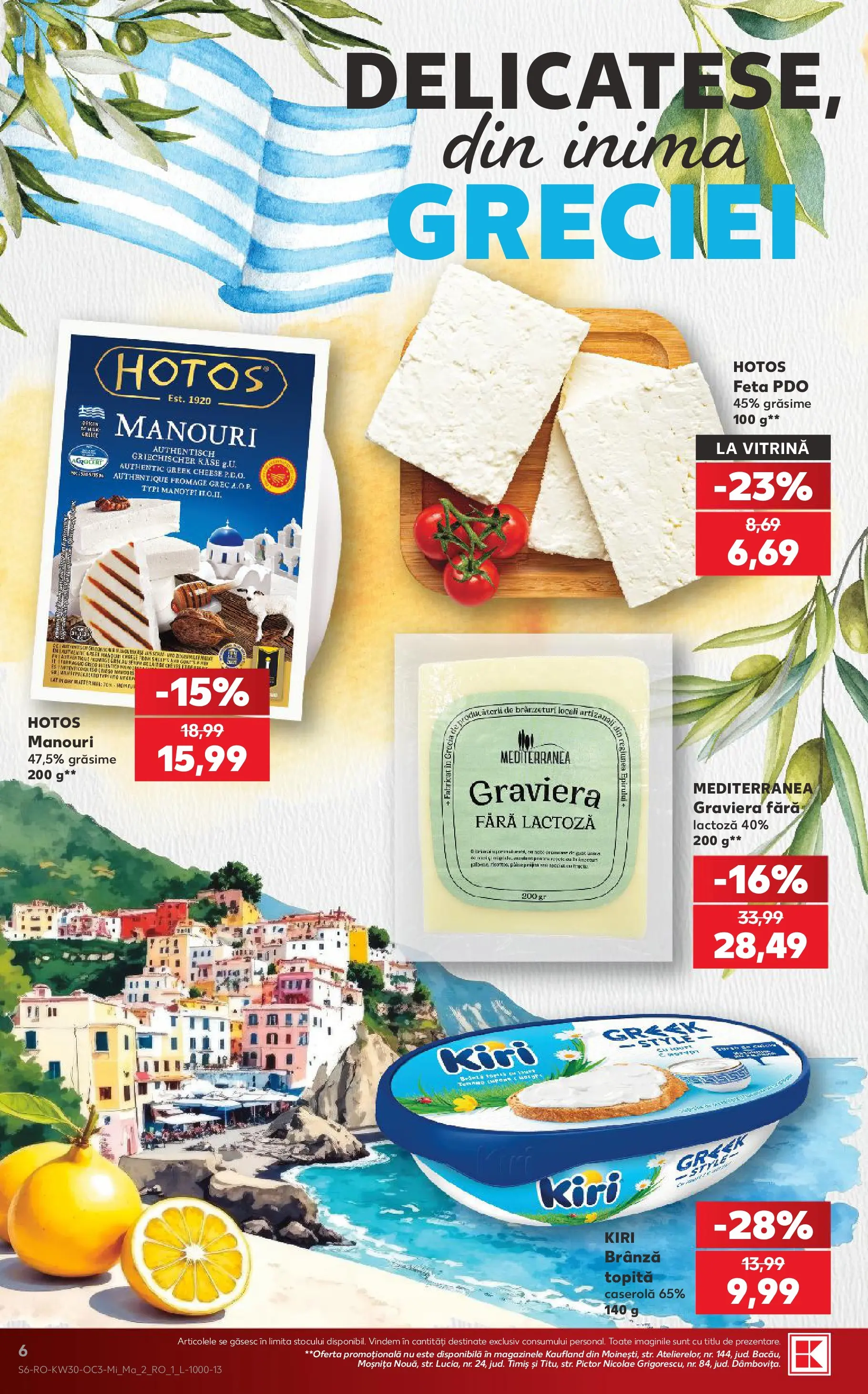 Kaufland Viseu de Sus 22.07.2026 - Revista si Oferta | Pagină: 6 | Produse: Delgeç, Vitrină, Brânză