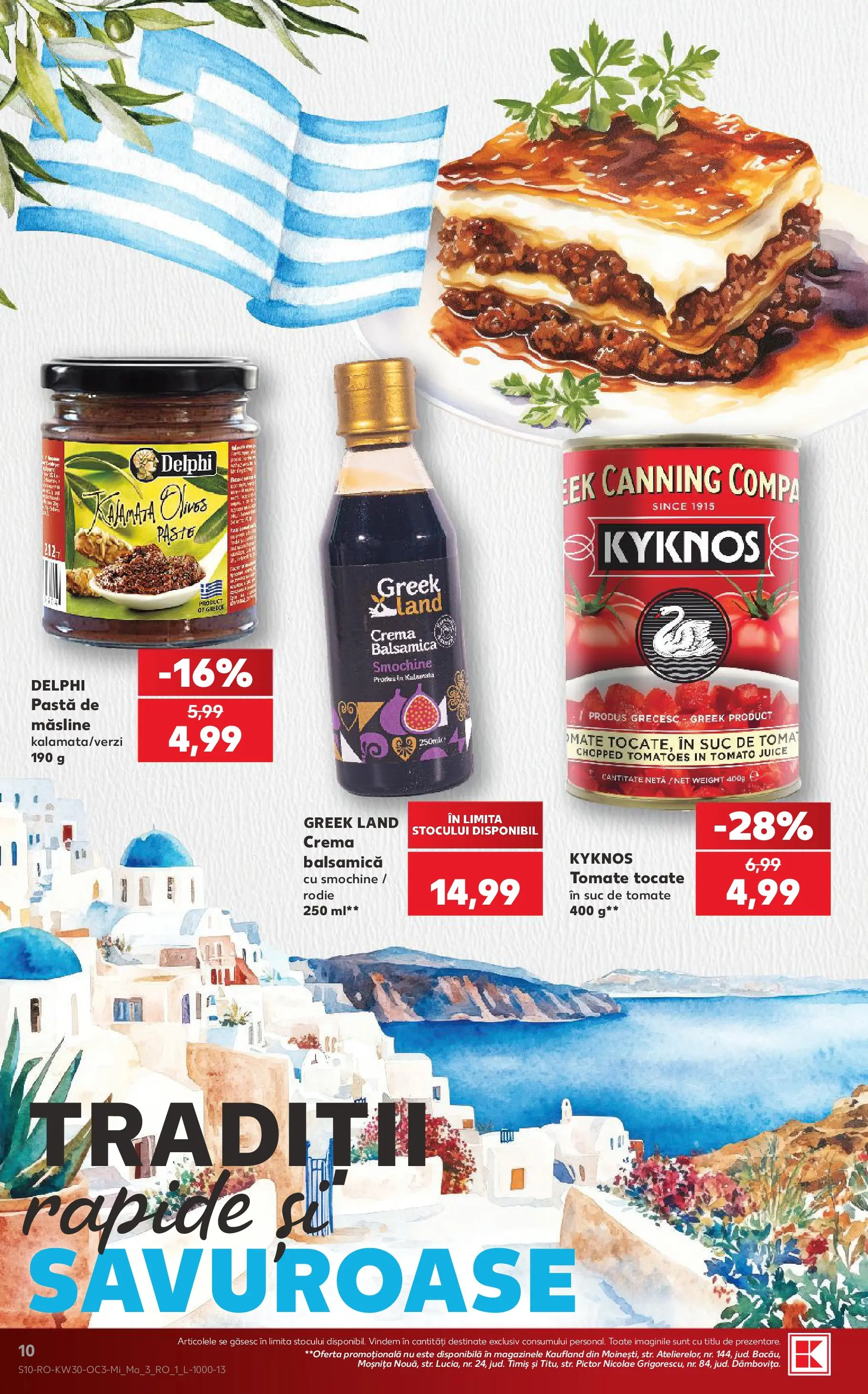 Kaufland Viseu de Sus 22.07.2026 - Revista si Oferta | Pagină: 10 | Produse: Măsline, Cremă, Suc, Paste