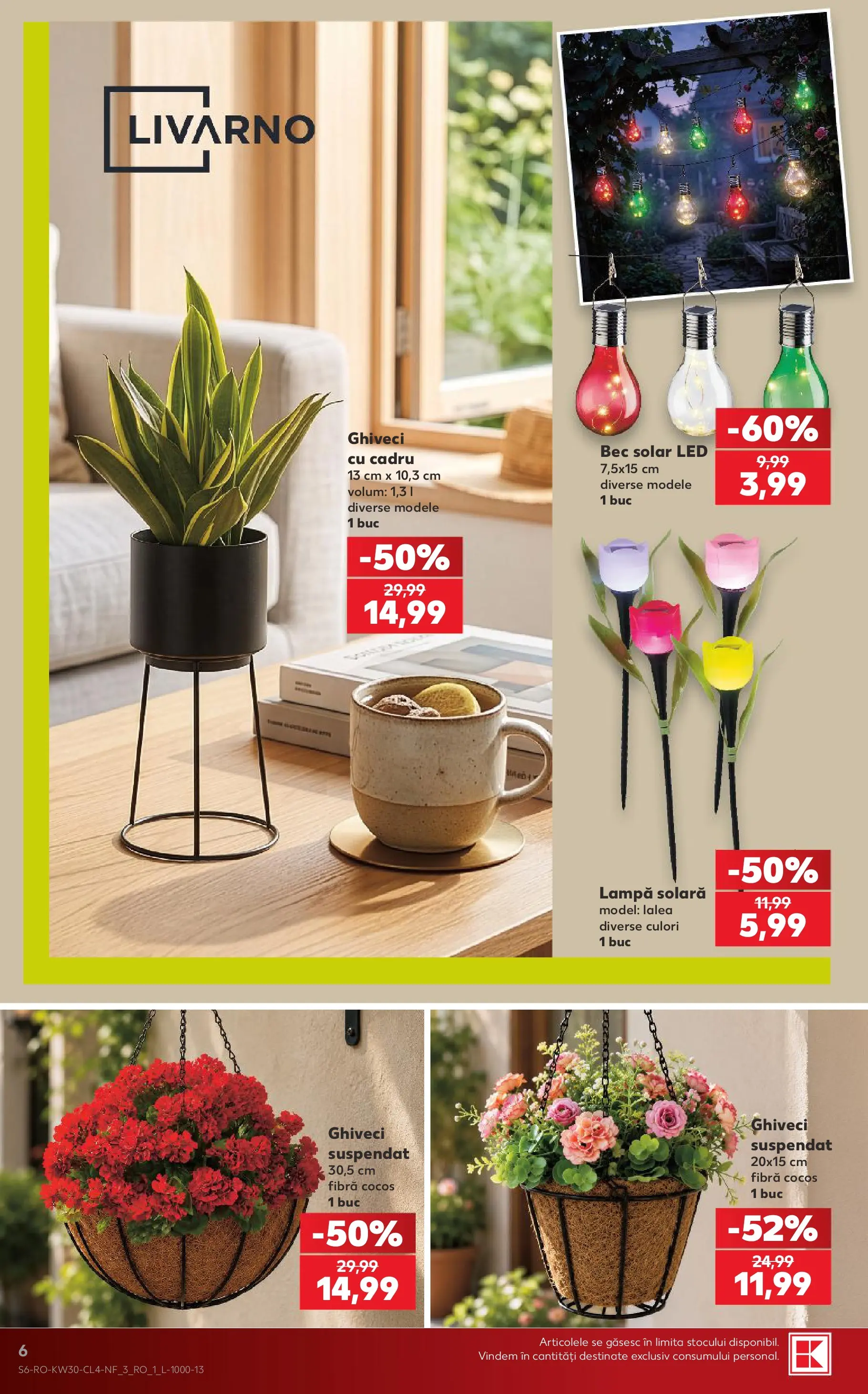 Kaufland Viseu de Sus 22.07.2026 - Revista si Oferta | Pagină: 6 | Produse: Bec, Babak, Ghiveci, Lampă