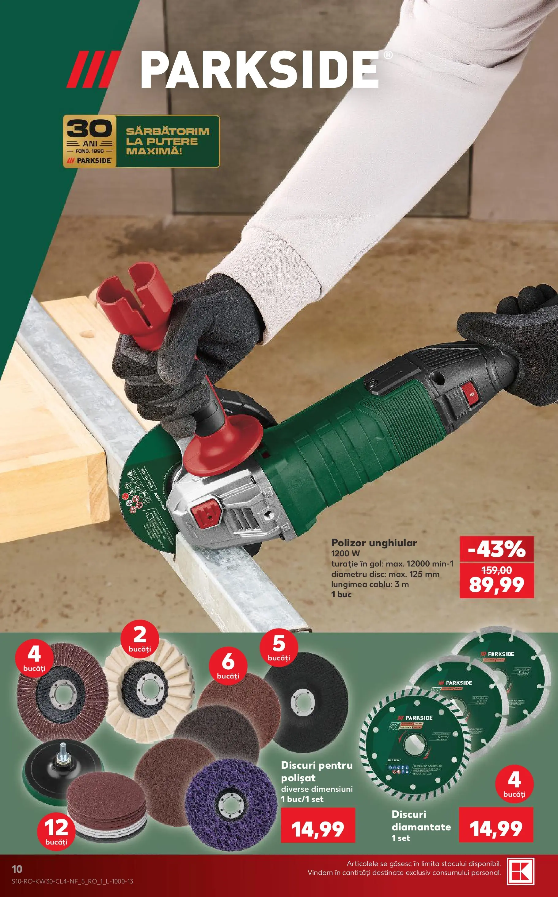 Kaufland Viseu de Sus 22.07.2026 - Revista si Oferta | Pagină: 10 | Produse: Cablu, Disc, Polizor