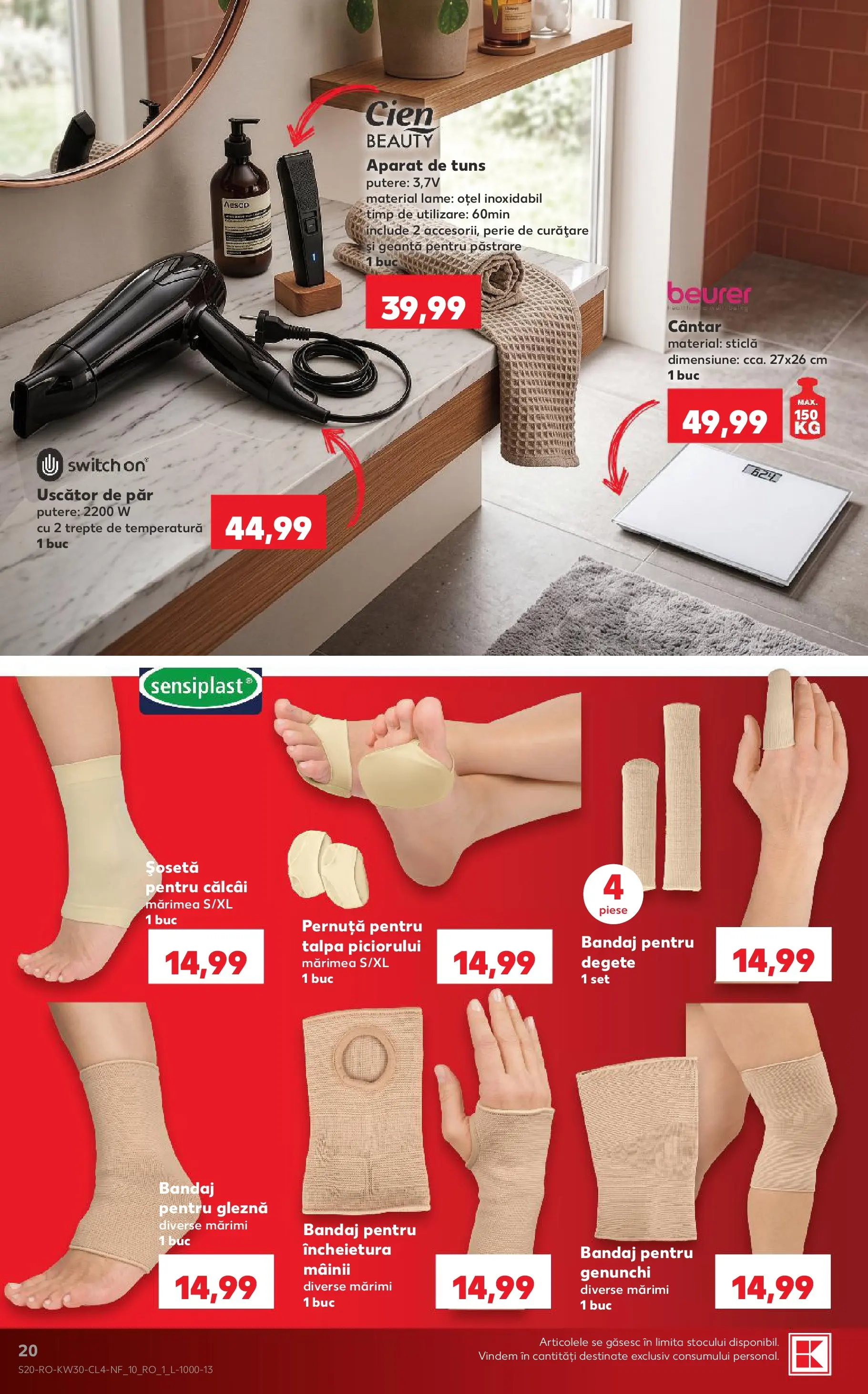 Kaufland Viseu de Sus 22.07.2026 - Revista si Oferta | Pagină: 20 | Produse: Uscător, Uscător De Păr, Cântar, Perie