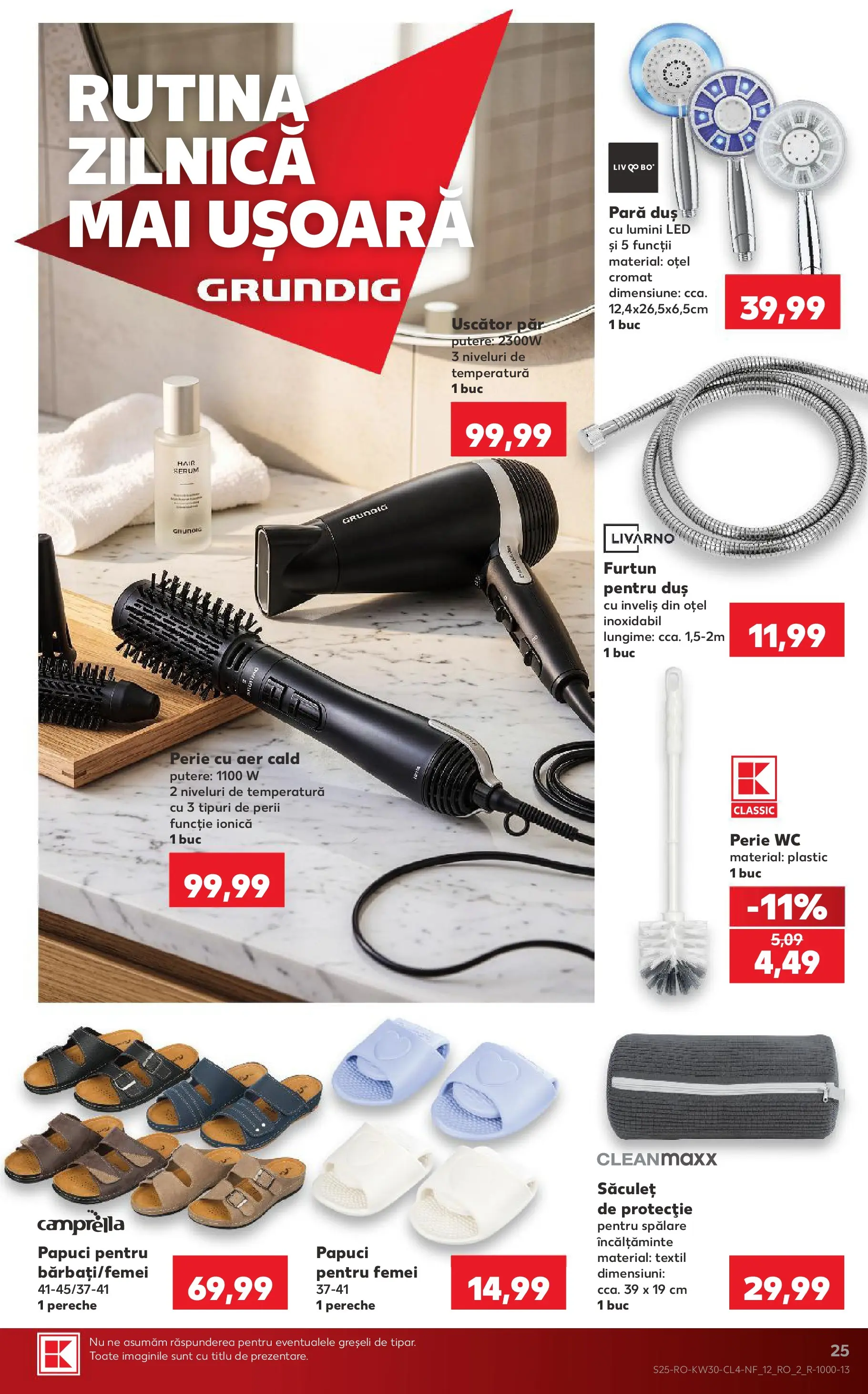 Kaufland Viseu de Sus 22.07.2026 - Revista si Oferta | Pagină: 25 | Produse: Serum, Duș, Bornoz takımı, Papuci