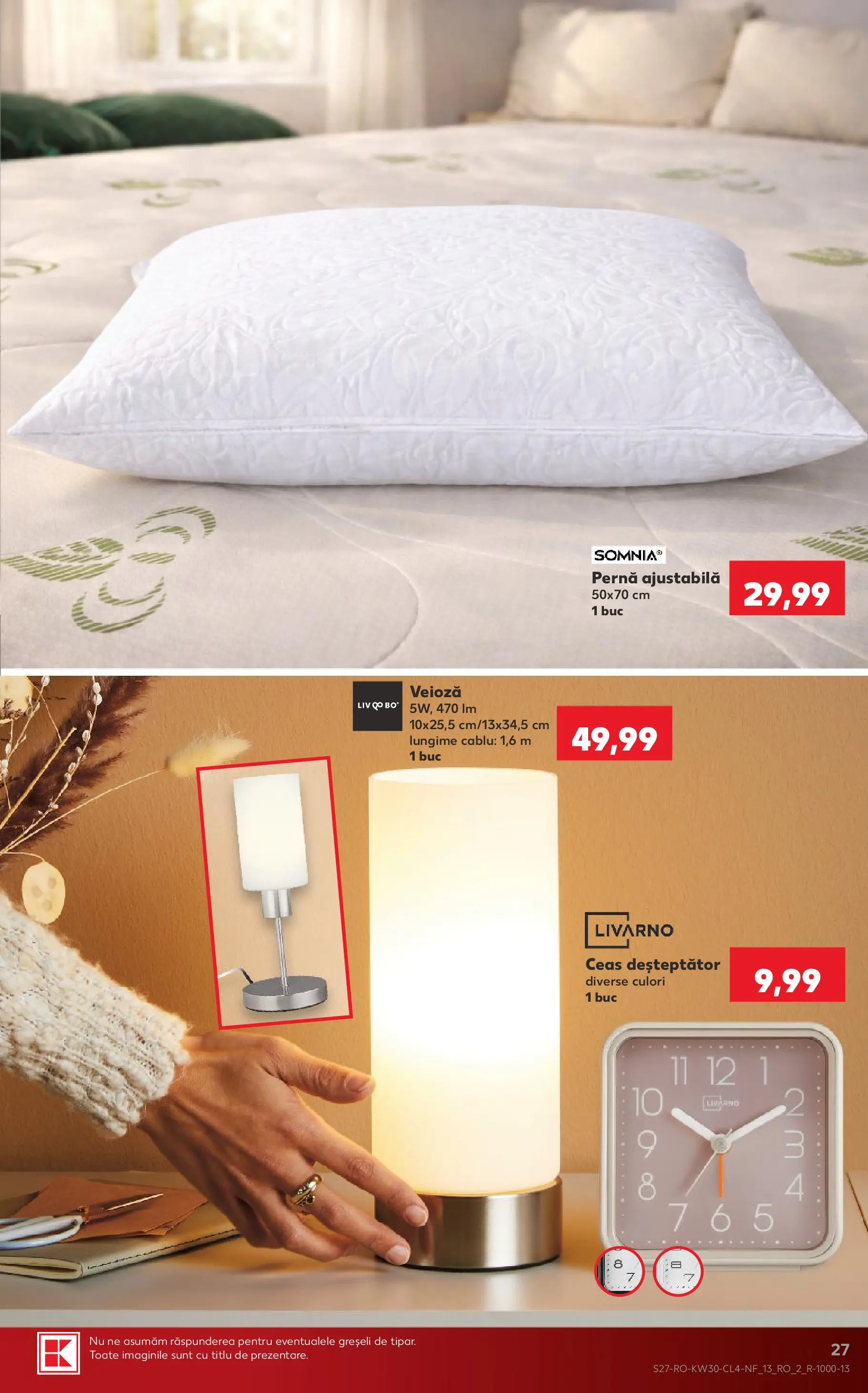 Kaufland Viseu de Sus 22.07.2026 - Revista si Oferta | Pagină: 27 | Produse: Ceas, Cablu, Pernă, Veioză