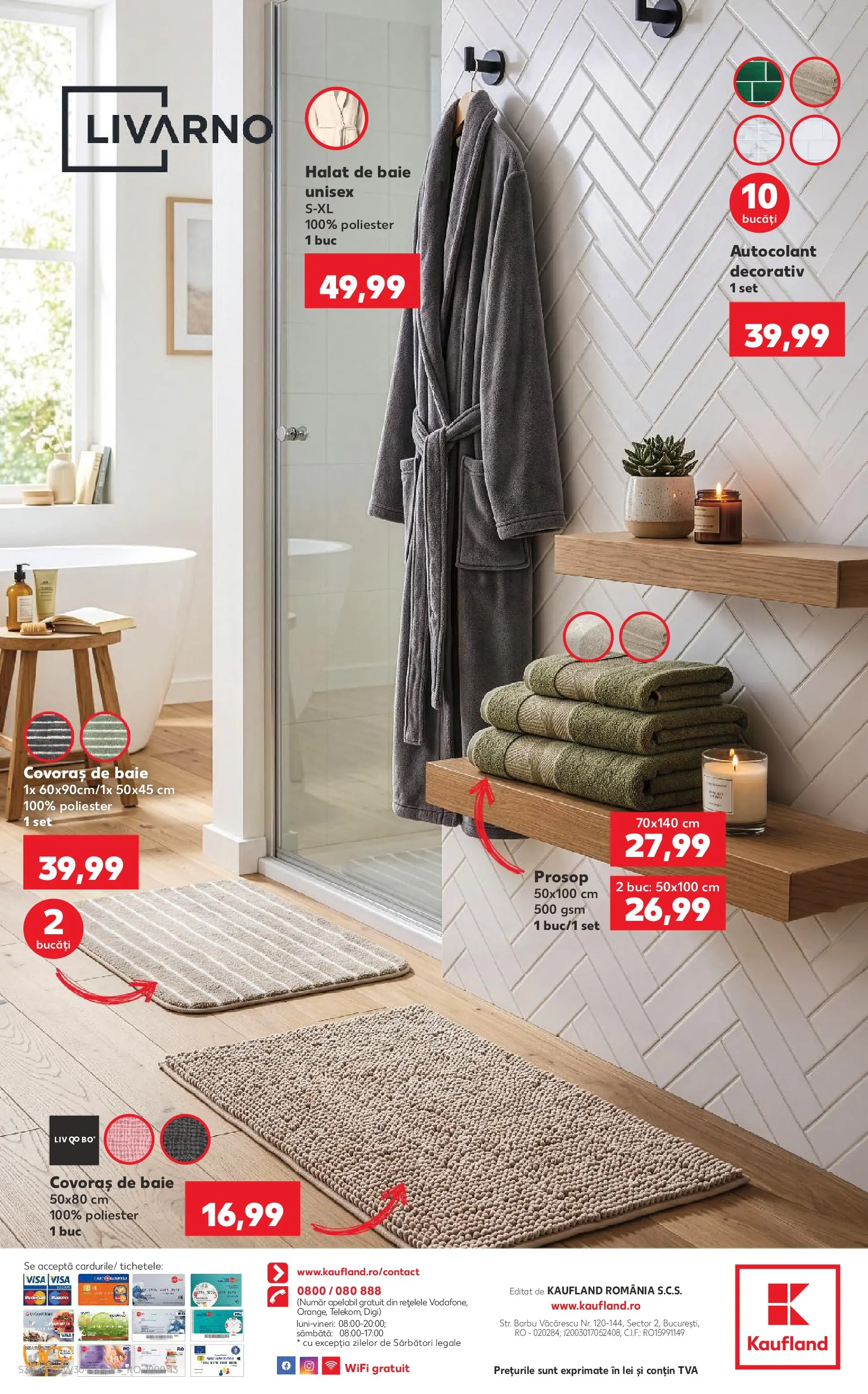 Kaufland Viseu de Sus 22.07.2026 - Revista si Oferta | Pagină: 30 | Produse: Covoraș de baie, Halat de baie
