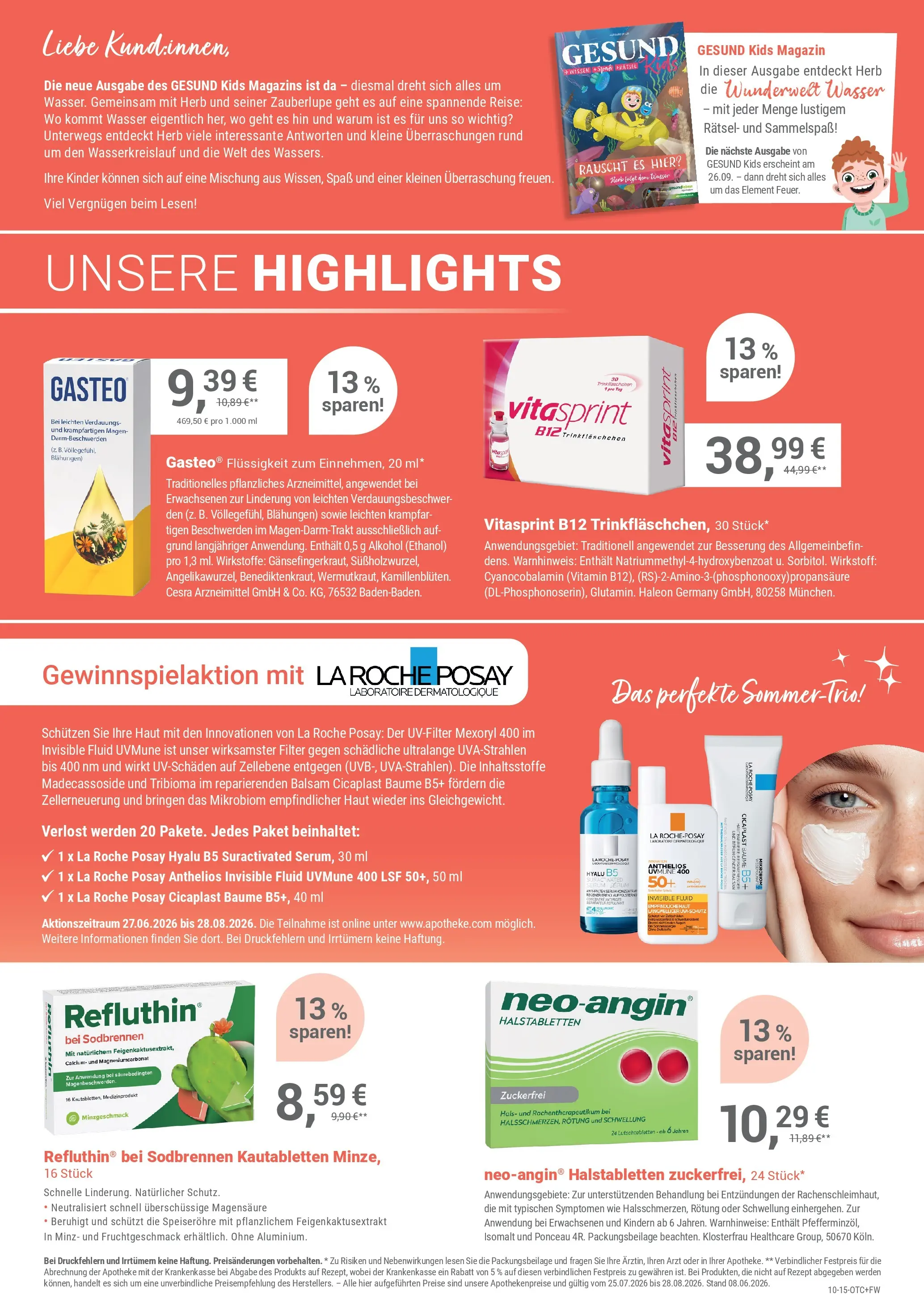 Angebote - Ihre Apotheke vor Ort: Jetzt alle Angebote auch online entdecken! (ab 25.07.2026) zum Blättern | Seite: 2 | Produkte: Wasser, Serum