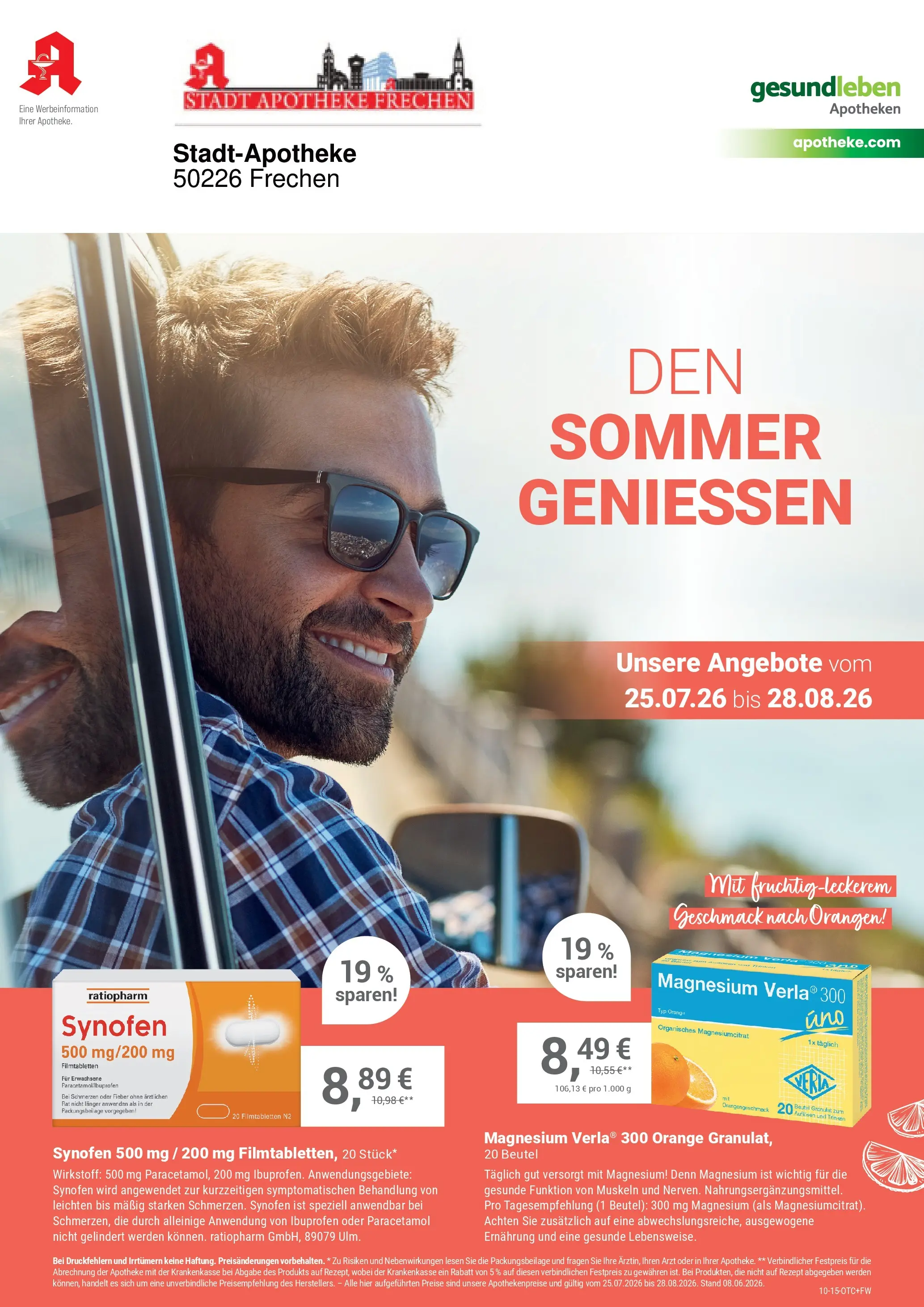 Angebote - Ihre Apotheke vor Ort: Jetzt alle Angebote auch online entdecken! (ab 25.07.2026) zum Blättern | Seite: 1 | Produkte: Orangen