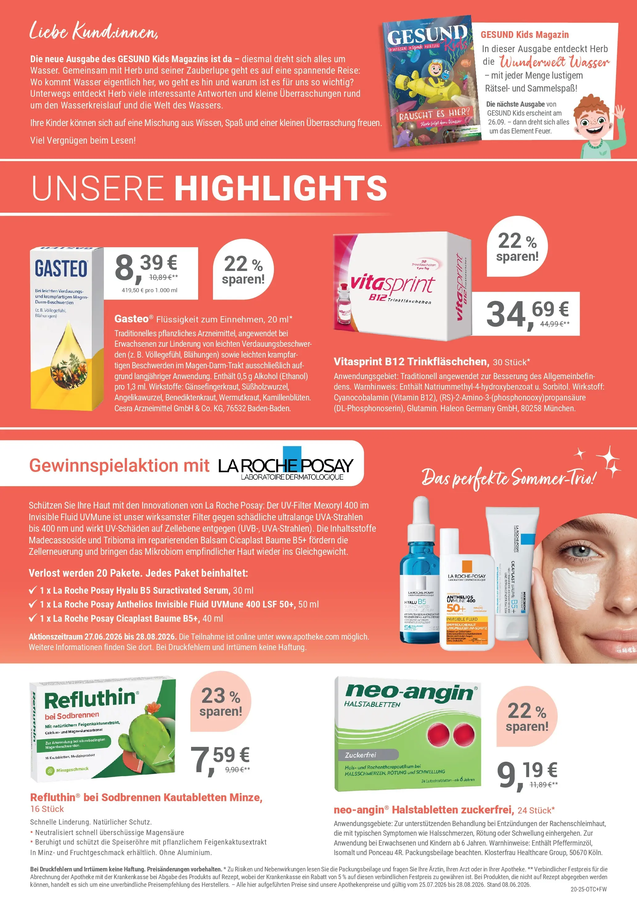 Angebote - Ihre Apotheke vor Ort: Jetzt alle Angebote auch online entdecken! (ab 25.07.2026) zum Blättern | Seite: 2 | Produkte: Wasser, Serum
