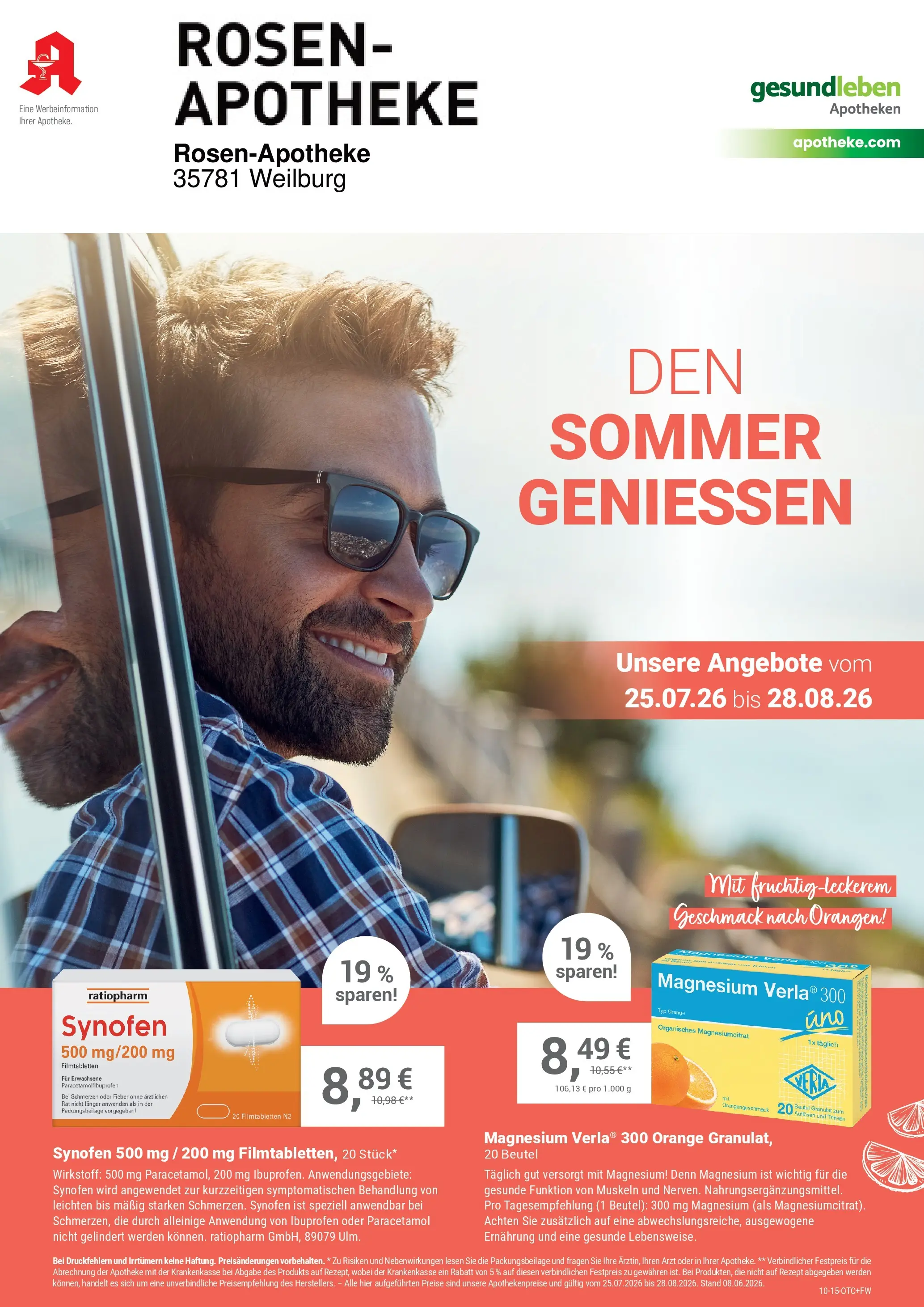 Angebote - Ihre Apotheke vor Ort: Jetzt alle Angebote auch online entdecken! (ab 25.07.2026) zum Blättern | Seite: 1 | Produkte: Orangen
