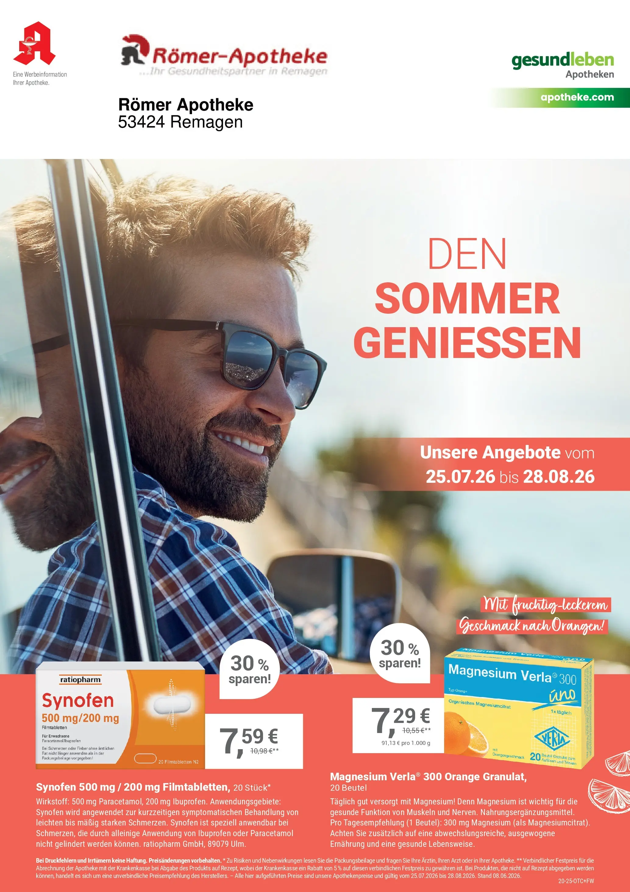 Angebote - Ihre Apotheke vor Ort: Jetzt alle Angebote auch online entdecken! (ab 25.07.2026) zum Blättern | Seite: 1 | Produkte: Orangen