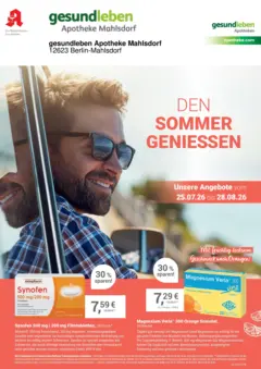 Angebote - Ihre Apotheke vor Ort: Jetzt alle Angebote auch online entdecken! ab 25.07.2026 gültig Angebote - Ihre Apotheke vor Ort: Jetzt alle Angebote auch online entdecken! ab 25.07.2026 gültig