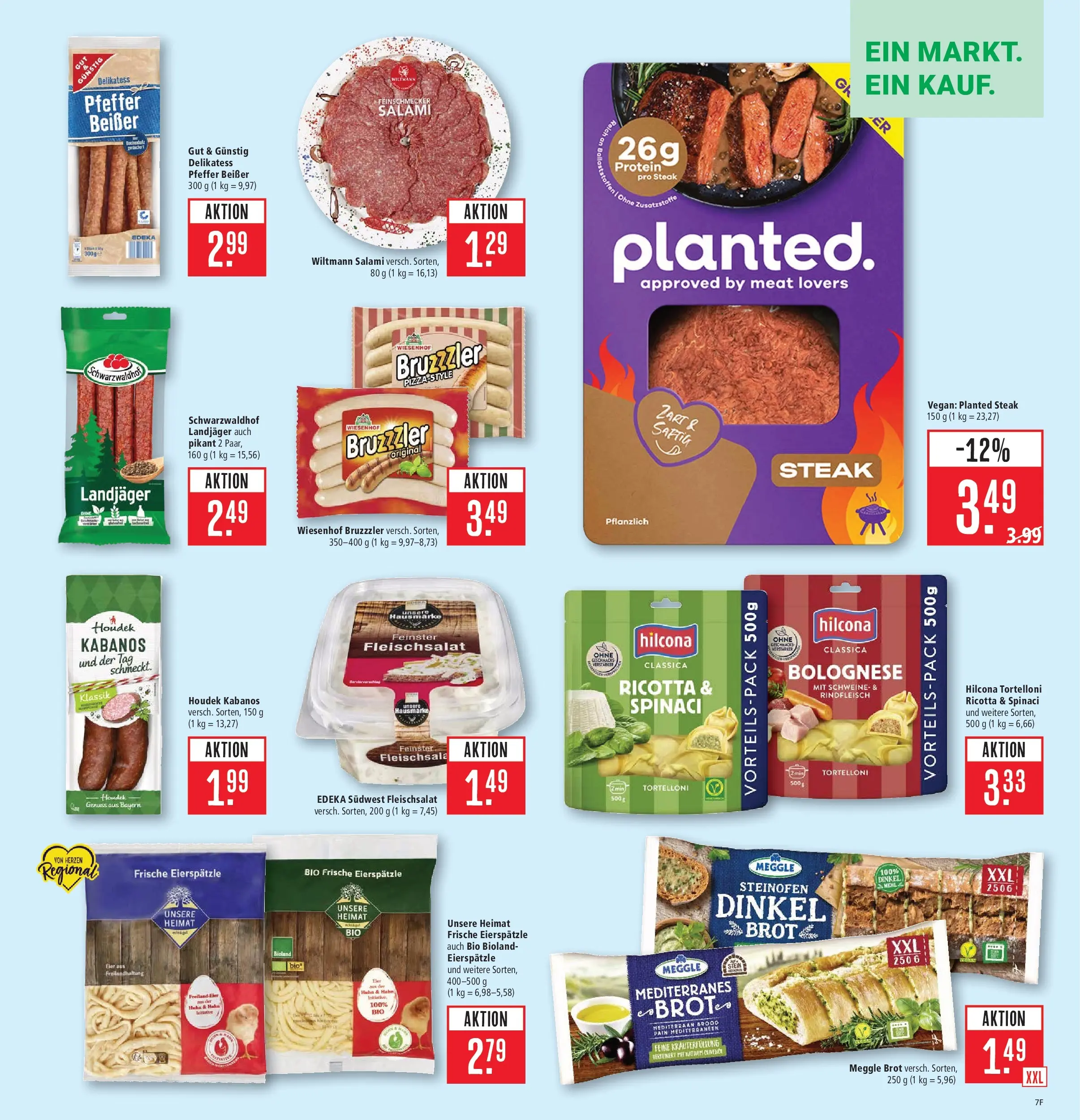 Marktkauf Prospekt Böblingen (ab 20.07.2026) » Angebote online | Seite: 7 | Produkte: Pfeffer, Brot, Salami, Rindfleisch