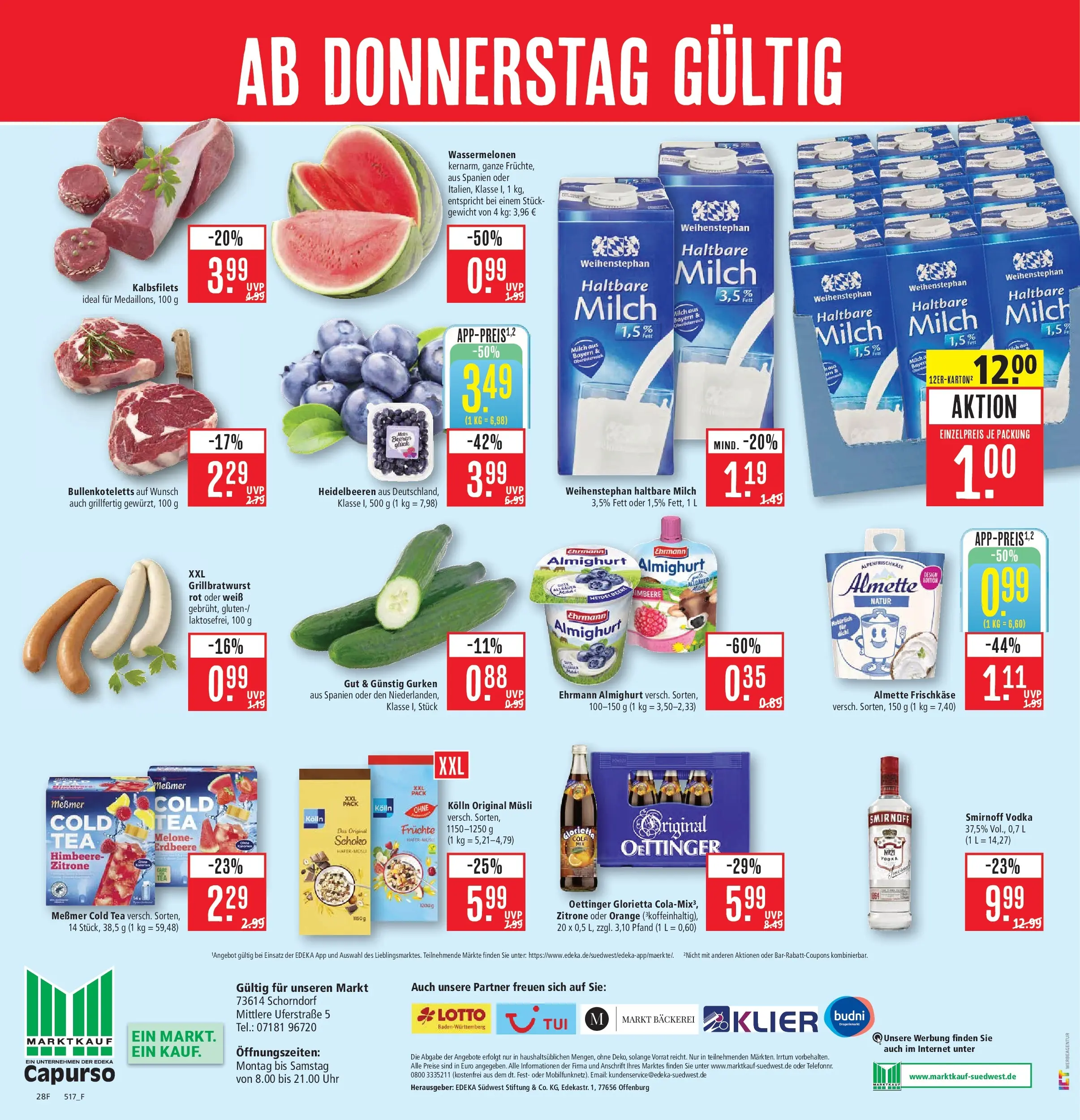 Marktkauf Prospekt Schorndorf (ab 20.07.2026) » Angebote online | Seite: 32 | Produkte: Gewicht, Milch, Zitrone, Frischkase